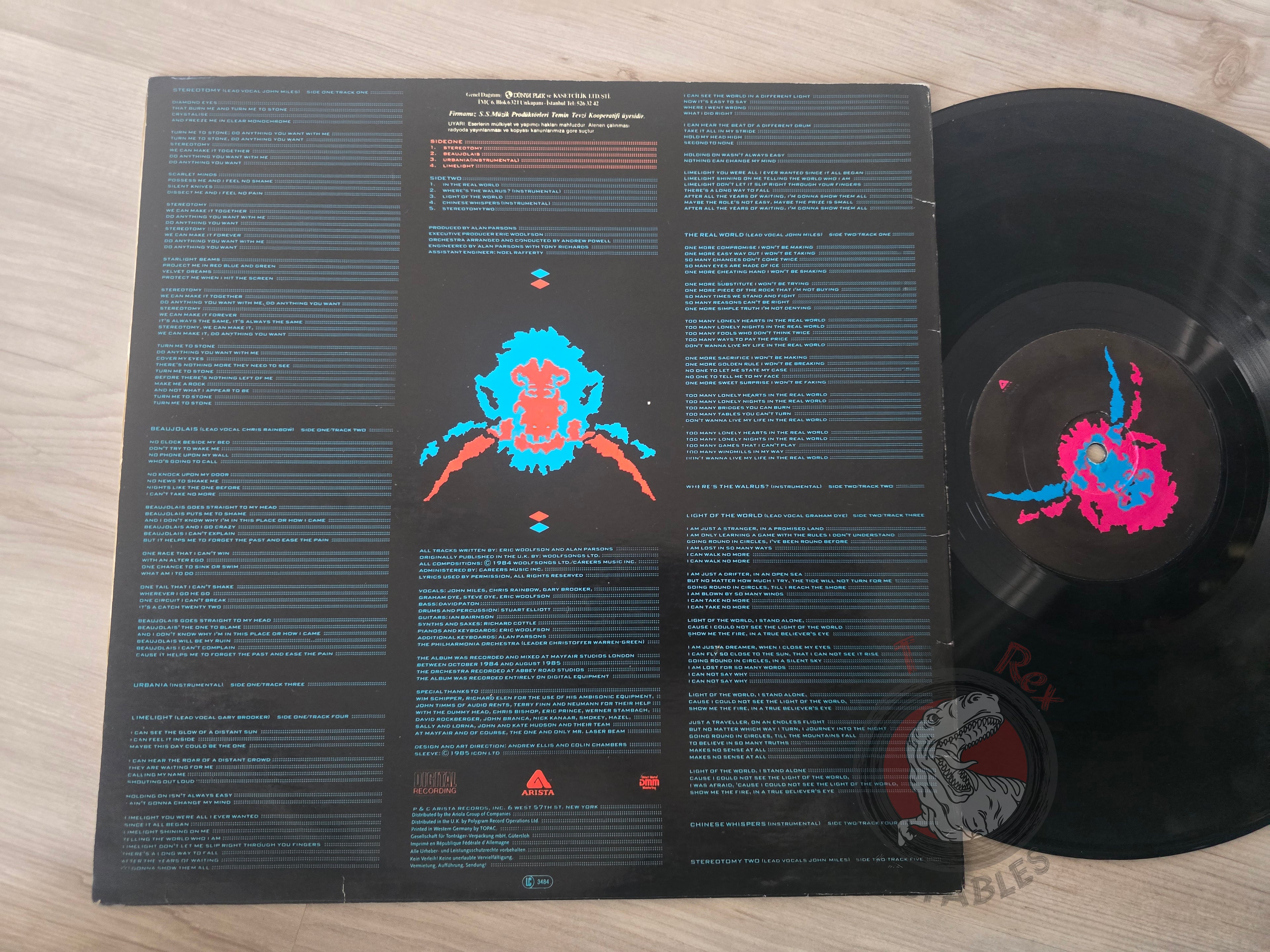 The Alan Parsons Project – Stereotomy Turkish Pressing Vinyl Turkey Edition