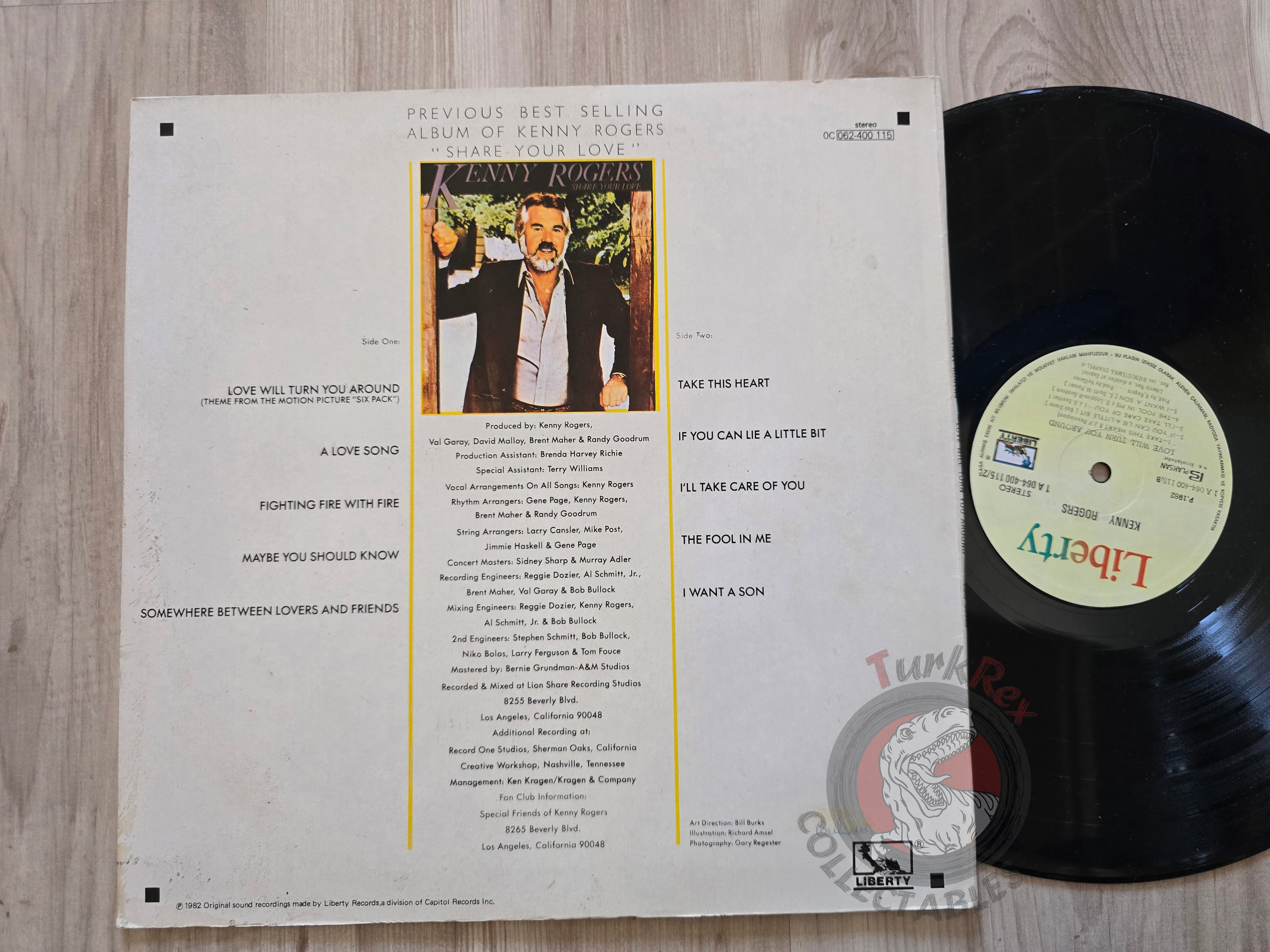 Kenny Rogers – Love Will Turn You Around Turkish Pressing Vinyl Turkey Edition
