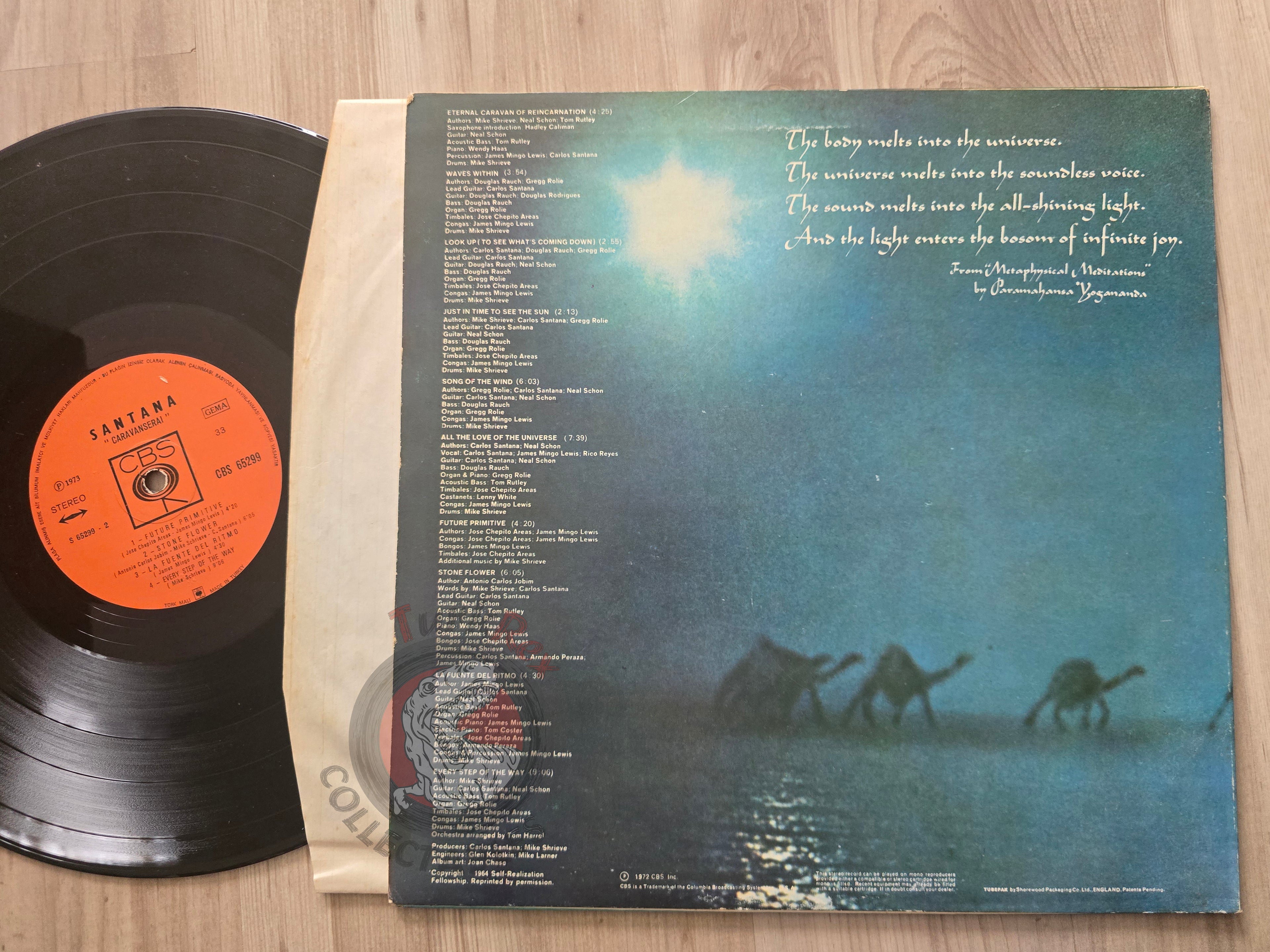 Santana – Caravanserai Turkish Pressing Vinyl Turkey Edition