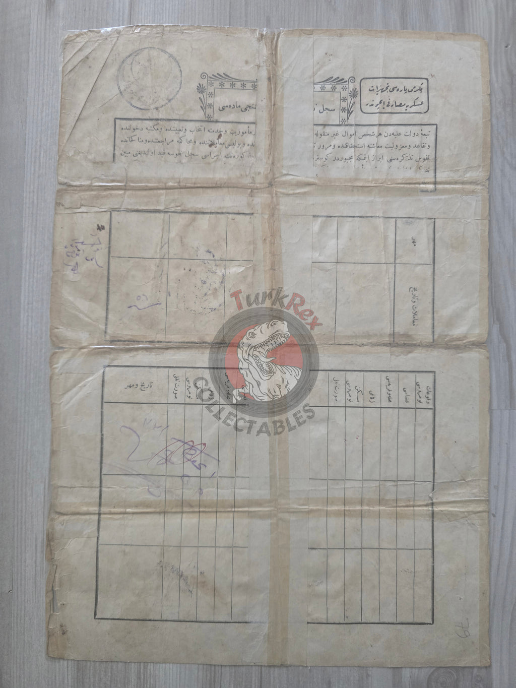 Ottoman Identity Document 1906 İstanbul Muslim Colonel Citizen Caucasus