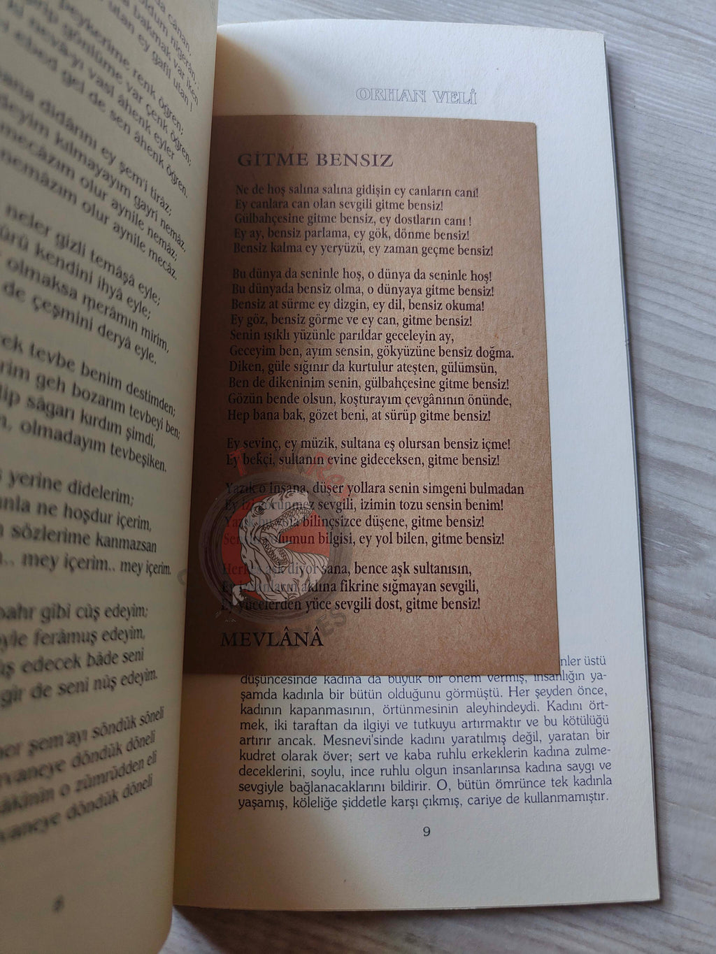 Mevlana Rumi – Selected Poems Turkish Book Turkey