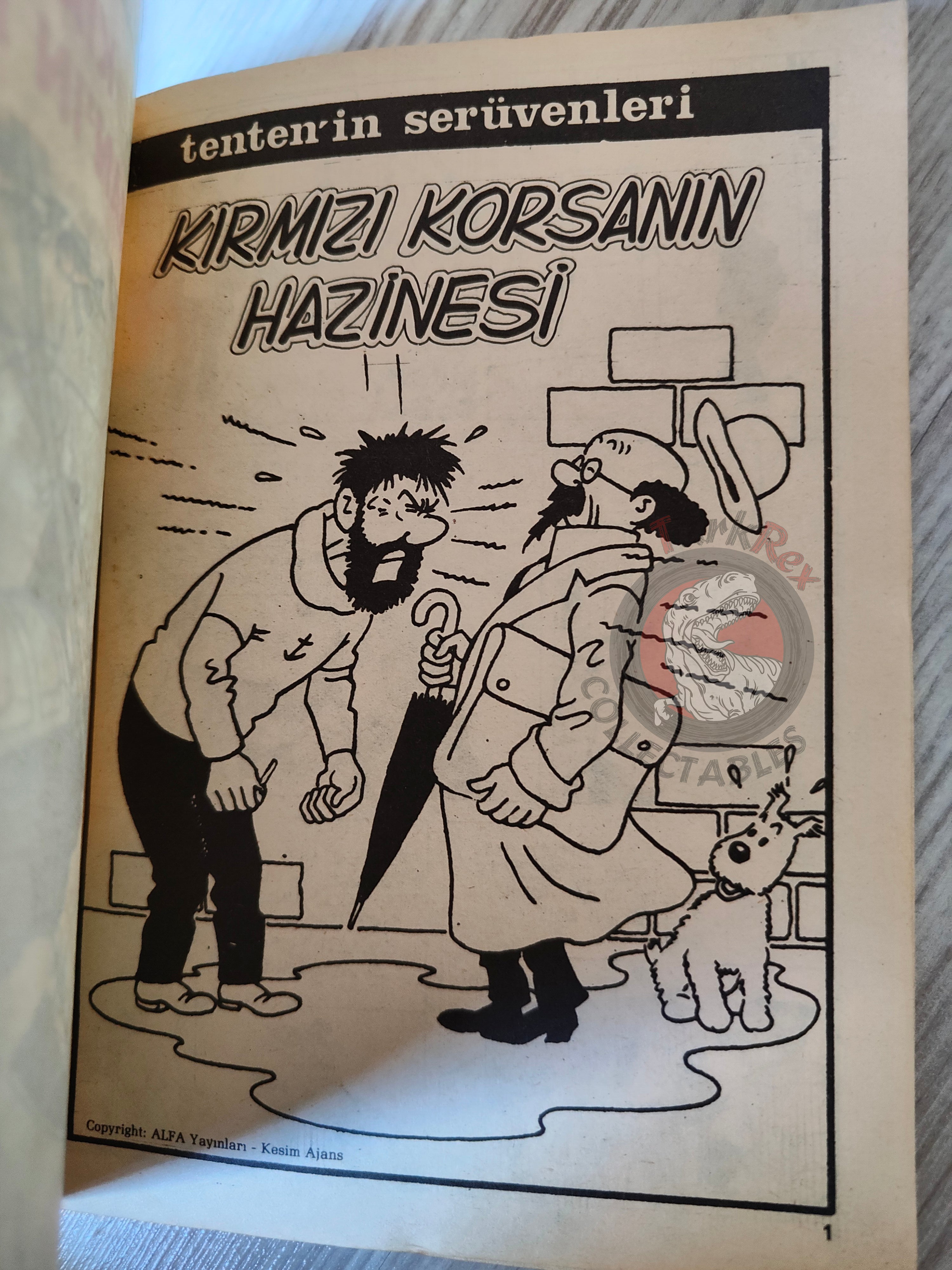 Tintin –  Red Rackham's Treasure mid 1980s Turkish Edition Comic Turkey 1