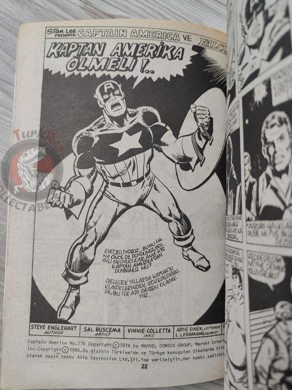 Captain America – Issue #6 1988 Turkish Comic Turkey #175 #176 #177 #178