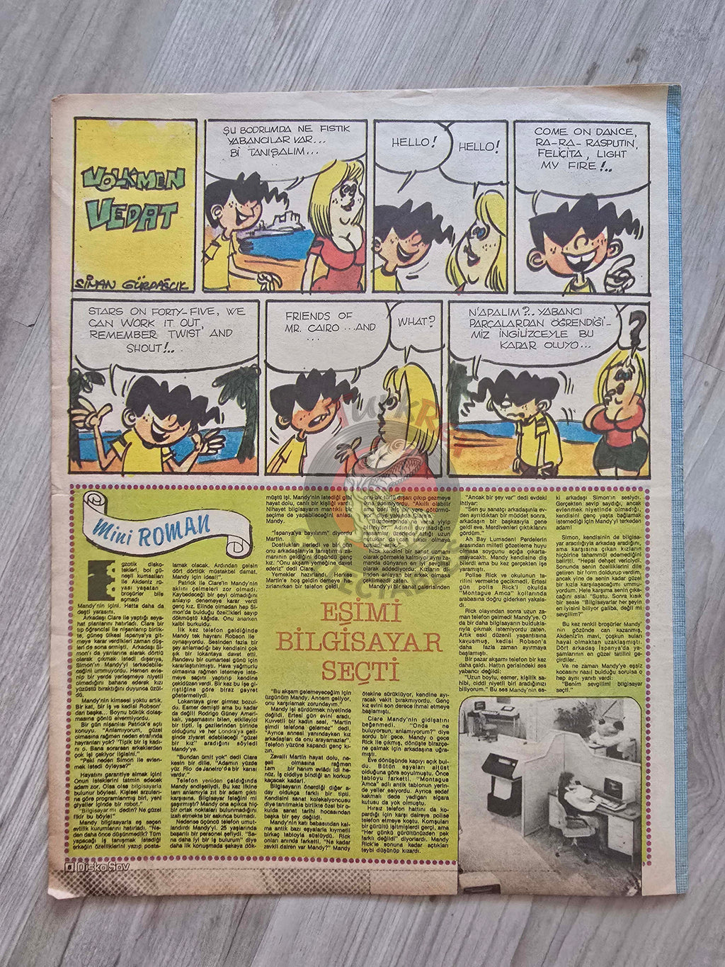 Hey Disko Şov 1982 Alan Parsons Turkish Mag Turkey Rolling Stones Pink Floyd Bryan Ferry Ace Frehley KISS