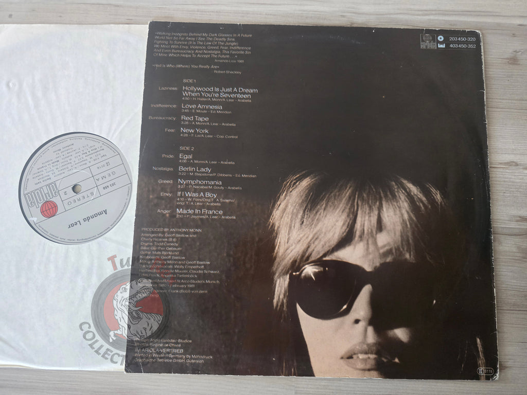 Amanda Lear – Incognito Turkish Pressing Vinyl Turkey Edition