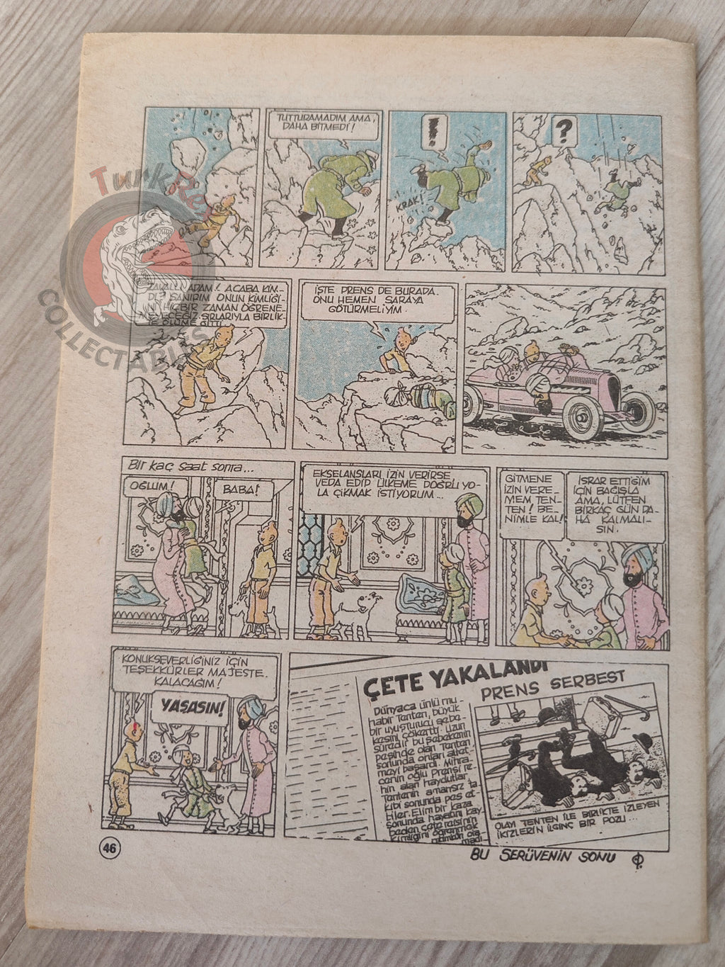 Tintin – Cigars of the Pharaoh 1989 Turkish Edition Comic Turkey