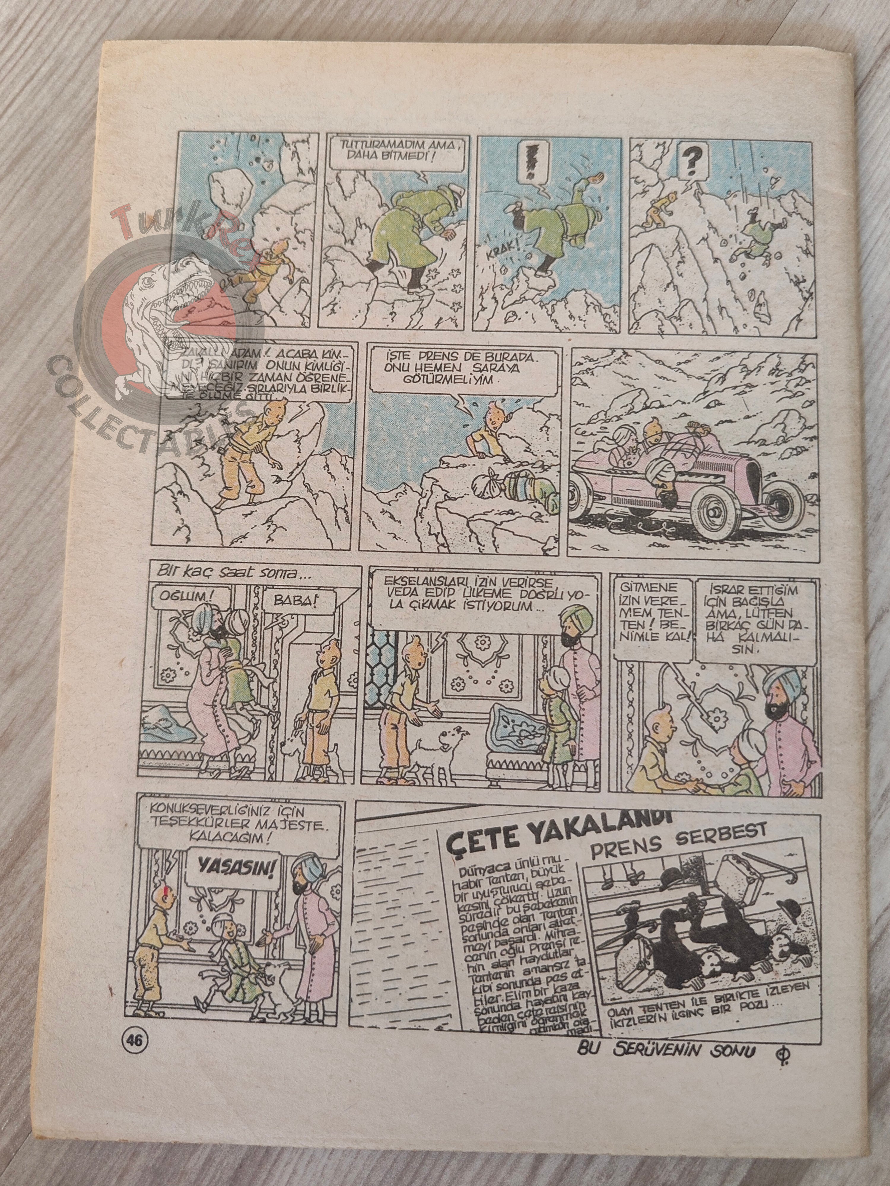 Tintin – Cigars of the Pharaoh 1989 Turkish Edition Comic Turkey
