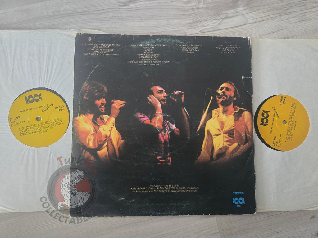 Bee Gees – Here At Last - Live Turkish Pressing Vinyl Turkey Edition