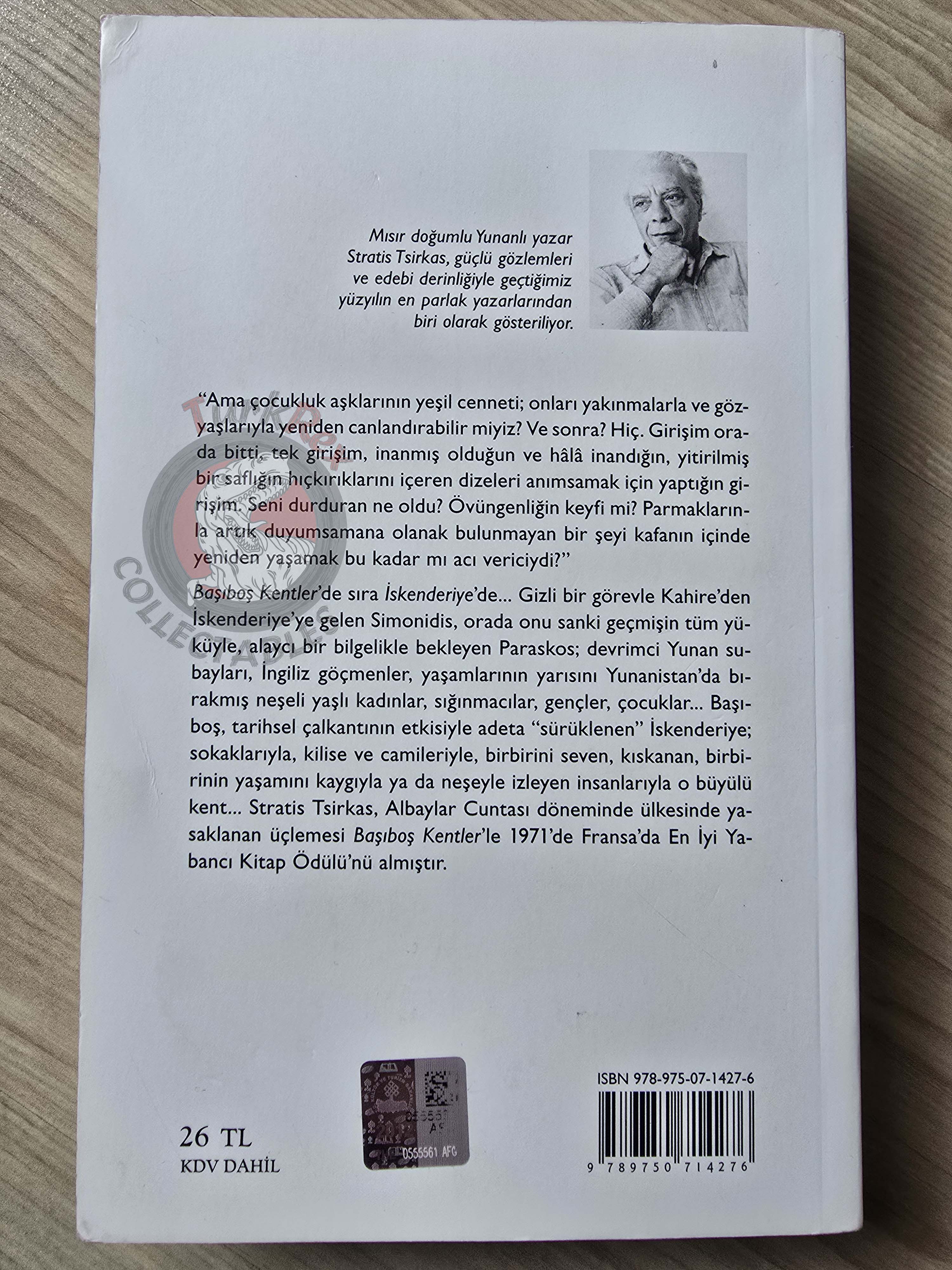Stratis Tsirkas – Drifting Cities: Alexandria 2012 Turkish Book Turkey