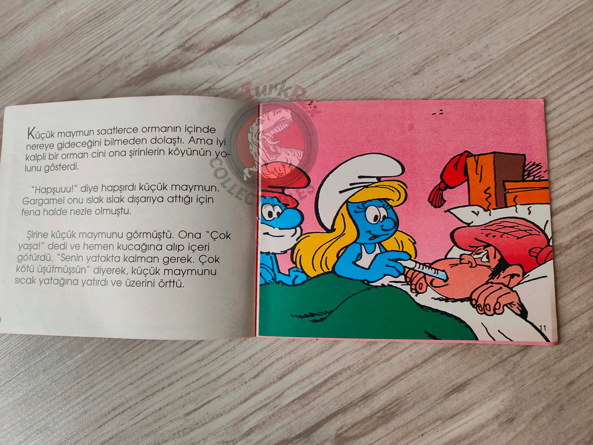 The Smurfs - Gurgelhals will Schlümpfe zaubern 1997 Turkish Book Turkey Die Schlümpfe Minibuch