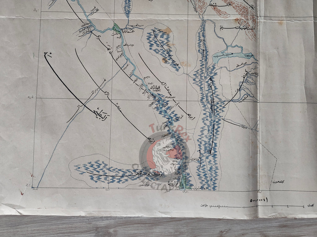 Iran Lorestan 1915 Ottoman WW1 Military Map Empire Middle East Bulgaria