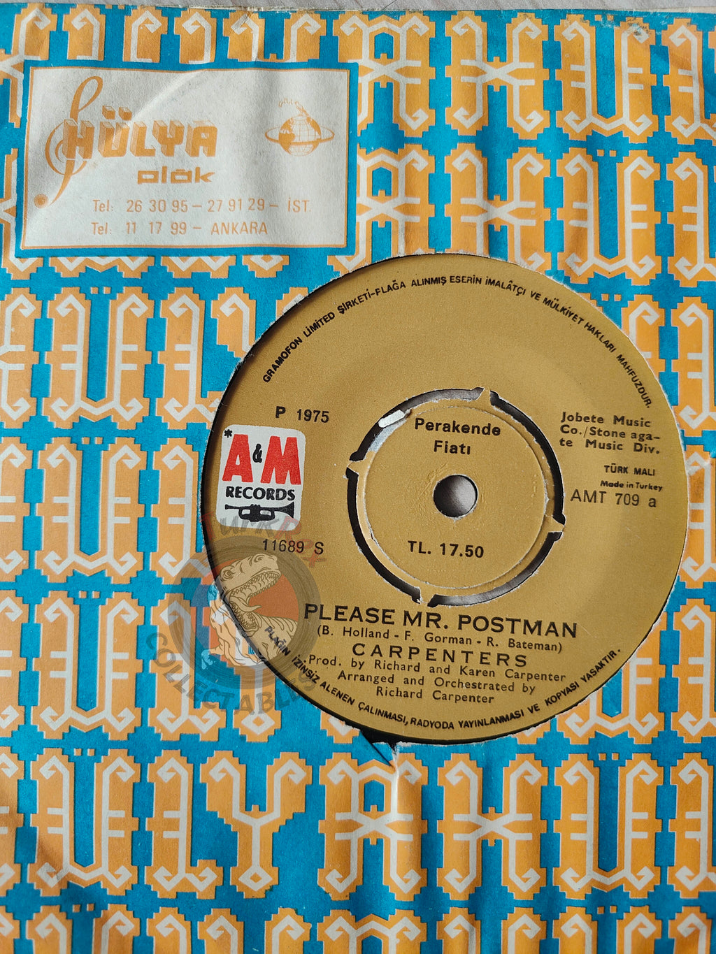 Carpenters – Please Mr. Postman 7"  Turkish Pressing Vinyl Turkey Edition