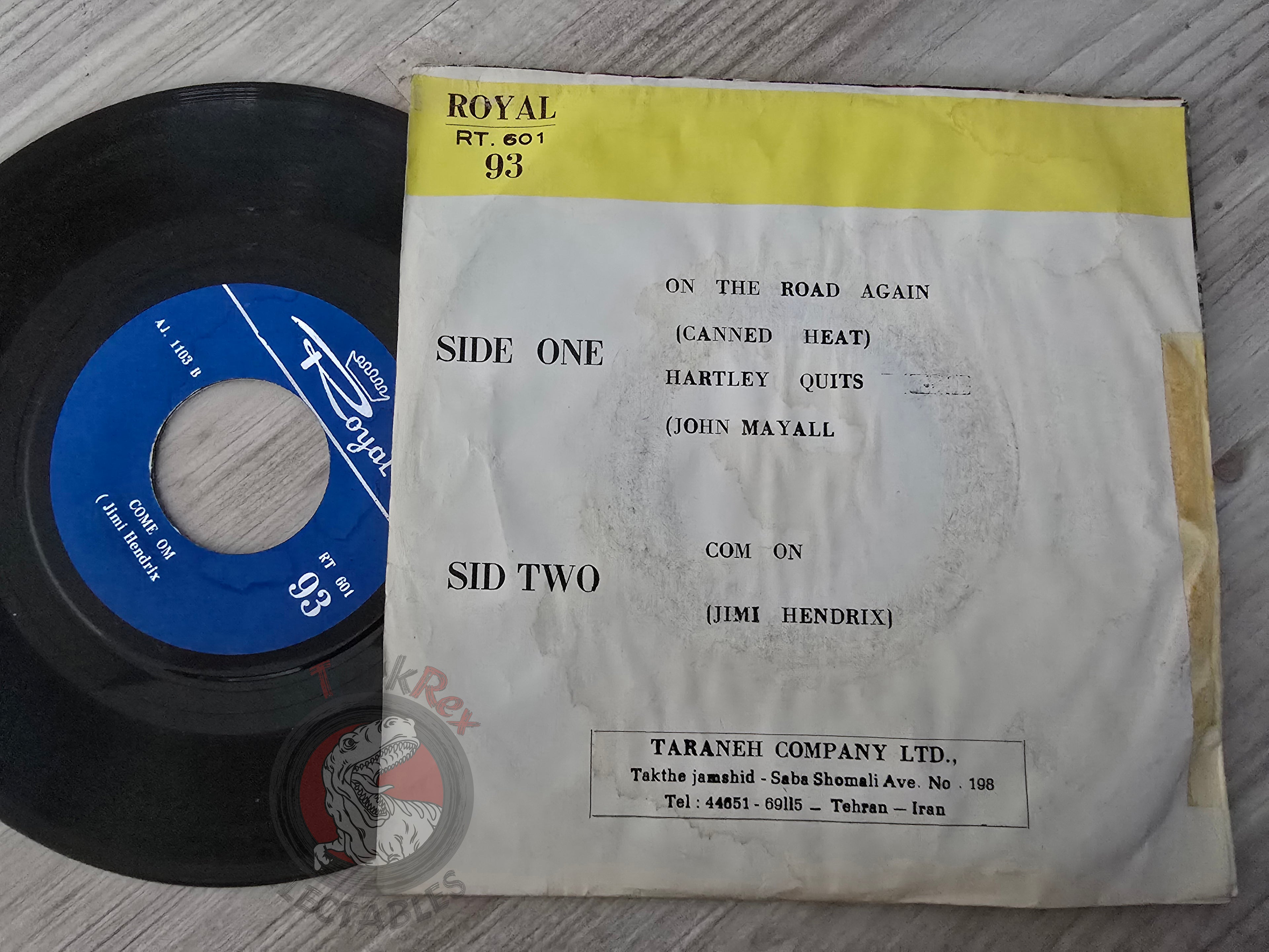 Jimi Hendrix / John Mayall / Canned Heat 7" Iran Pressing Vinyl Iranian Edition 2