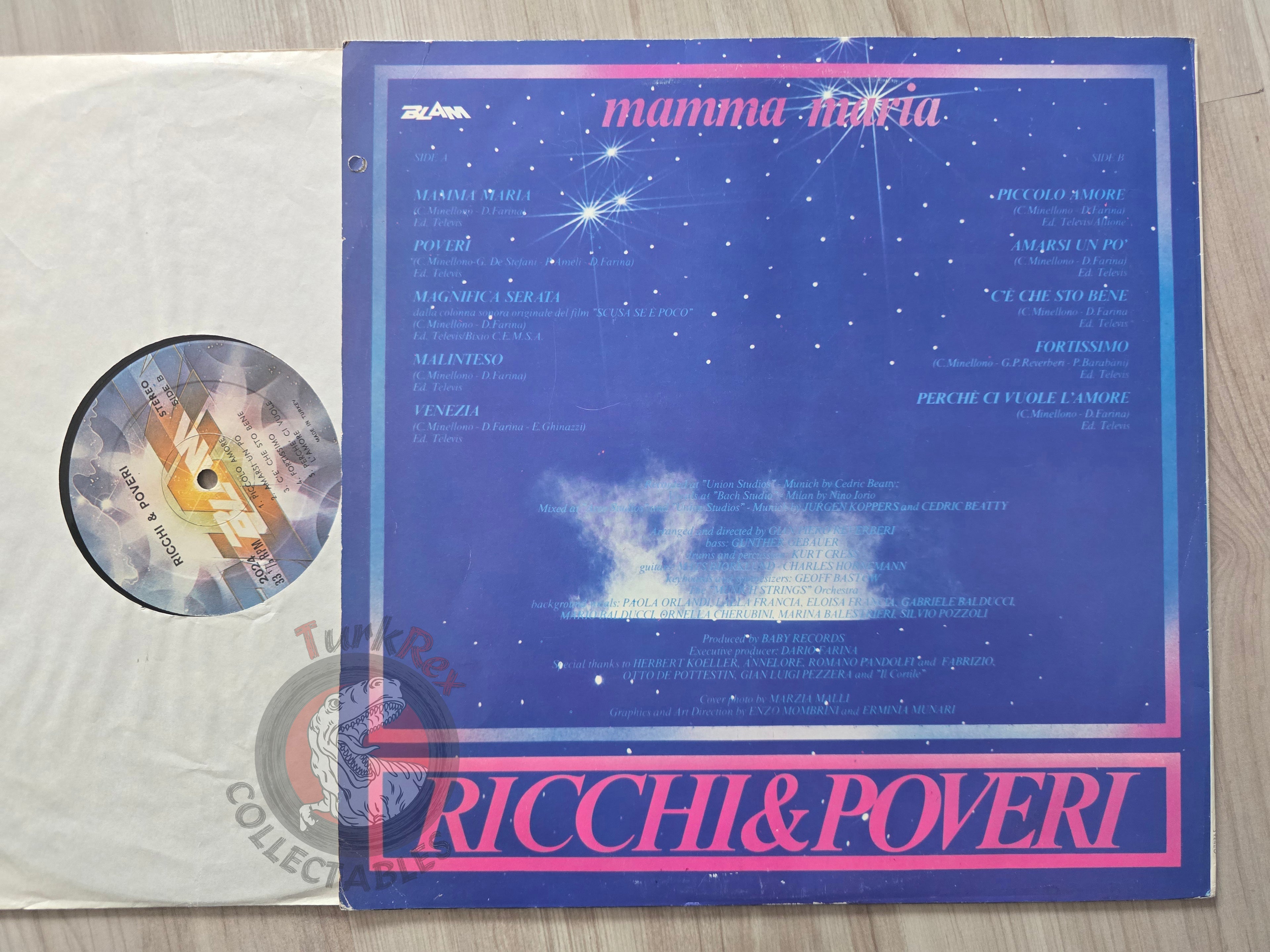 Ricchi E Poveri – Mamma Maria Turkish Pressing Vinyl Turkey Edition