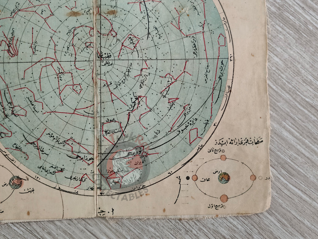 Northern Hemisphere Celestial Map 1906 Ottoman Map Sky Stars Astronomy