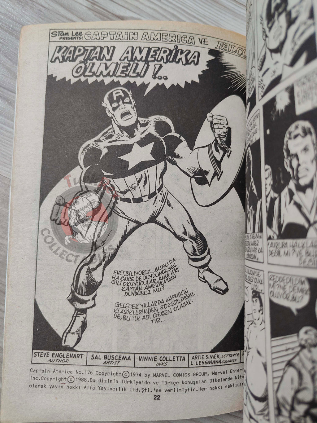 Captain America – Issue #6 1988 Turkish Comic Turkey #175 #176 #177 #178