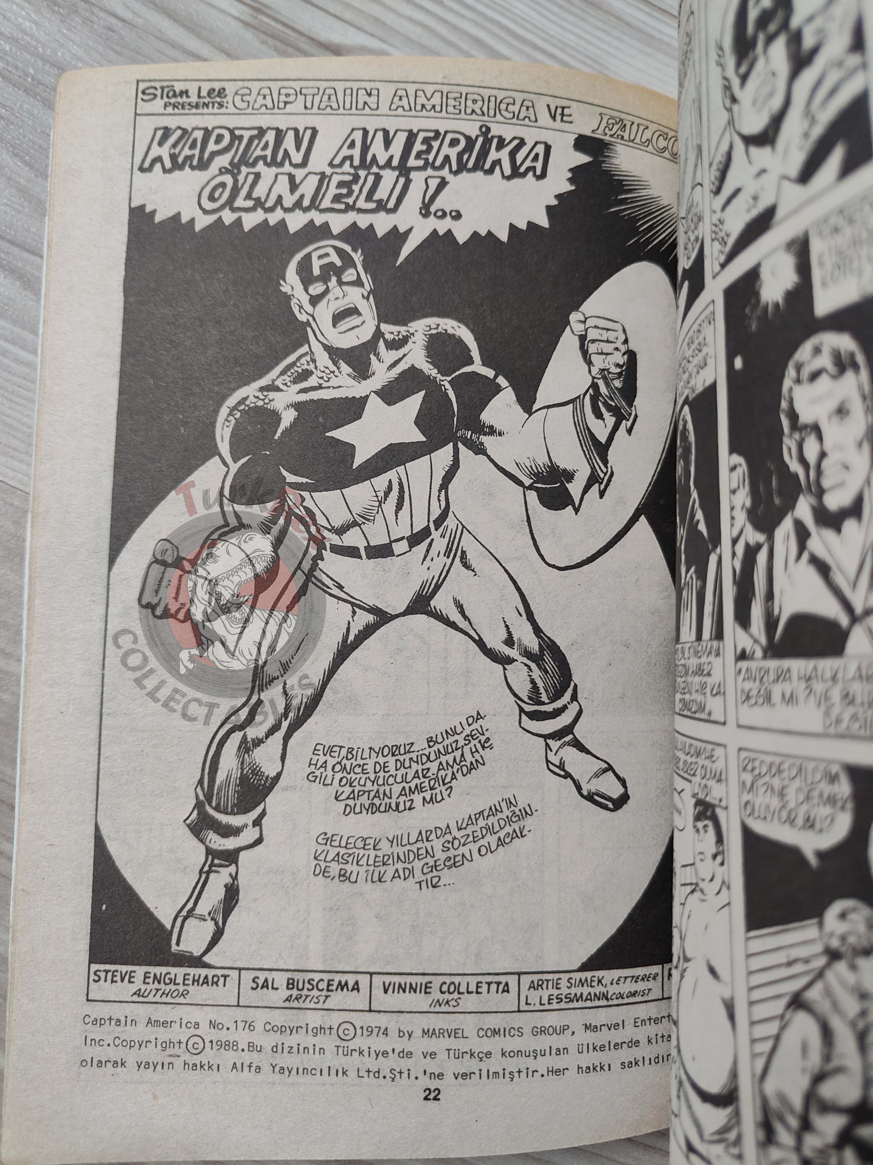 Captain America – Issue #6 1988 Turkish Comic Turkey #175 #176 #177 #178