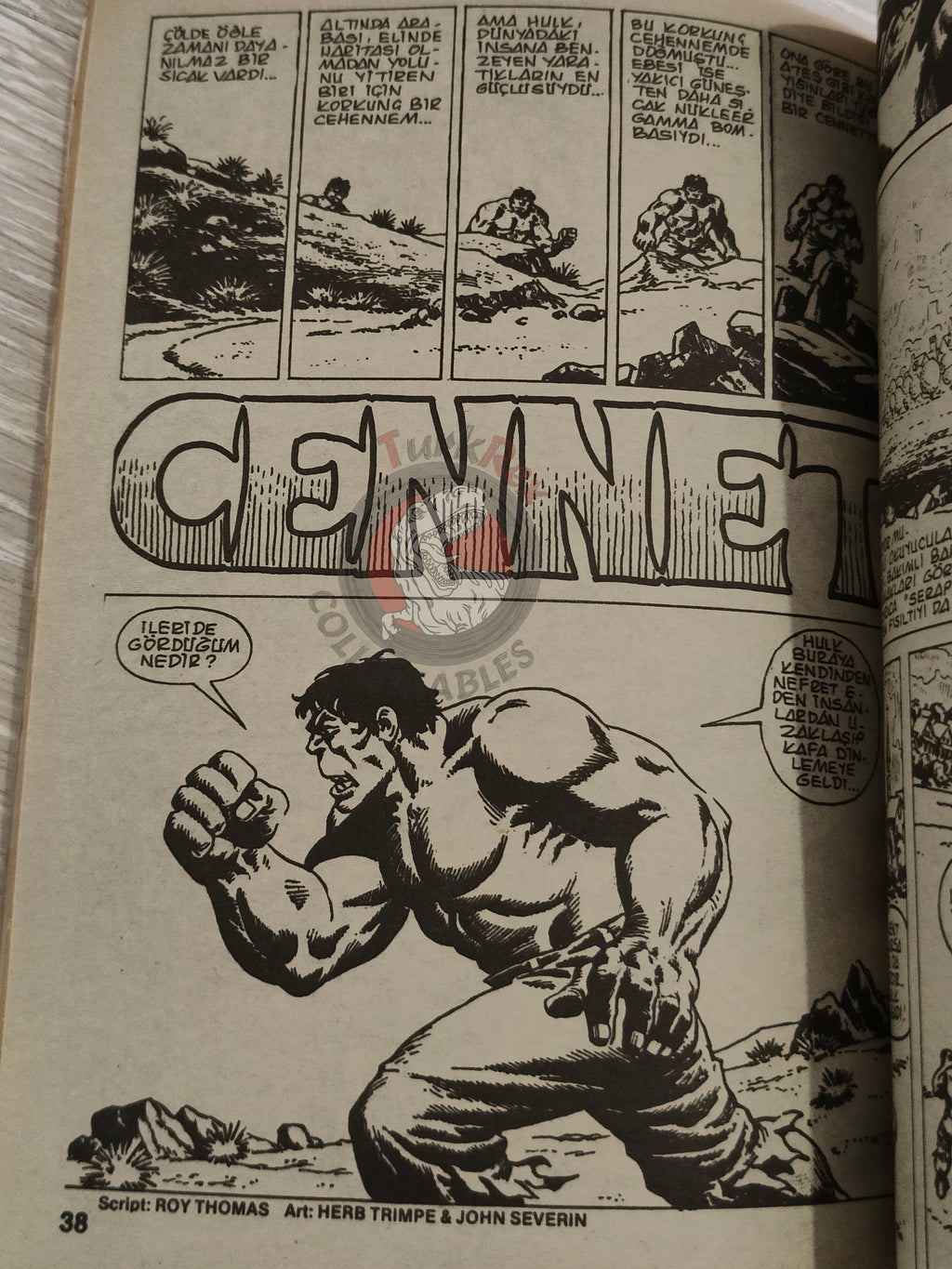 Hulk #2 1987 Turkish Comic Turkey cover #17
