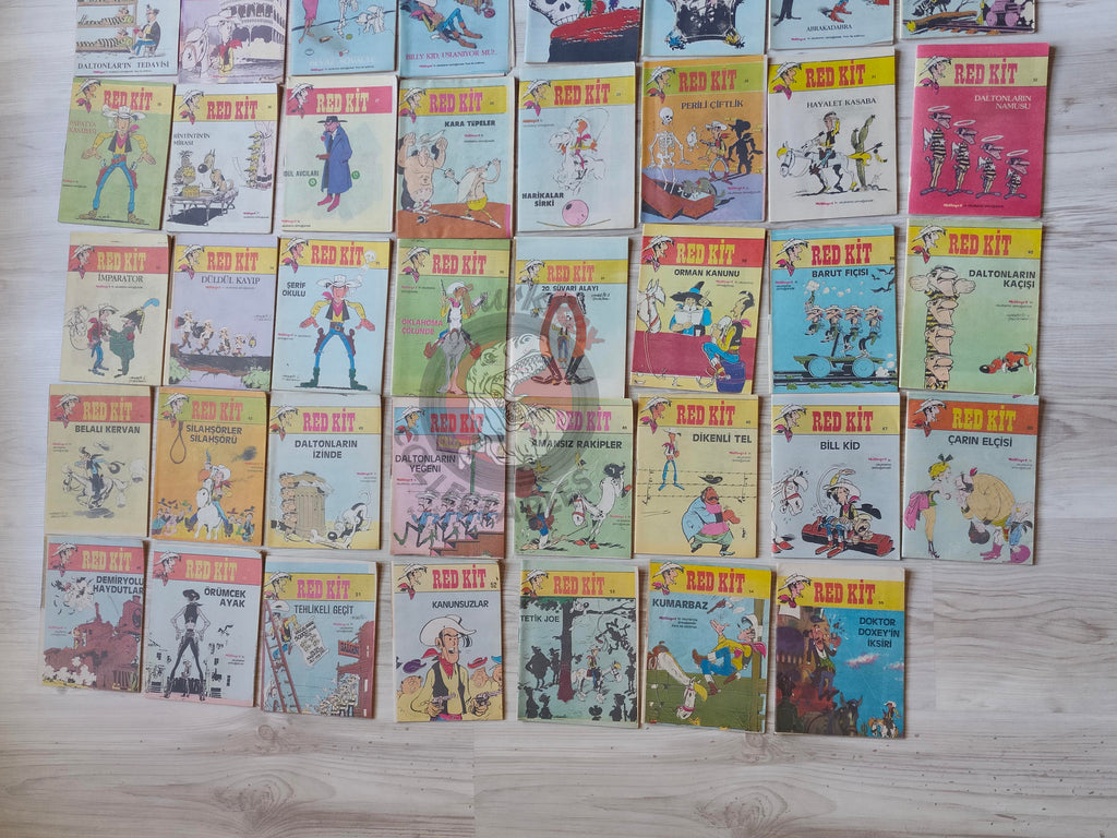 Lucky Luke Lot of 55 Complete Set 1988 Turkish Comic Turkey