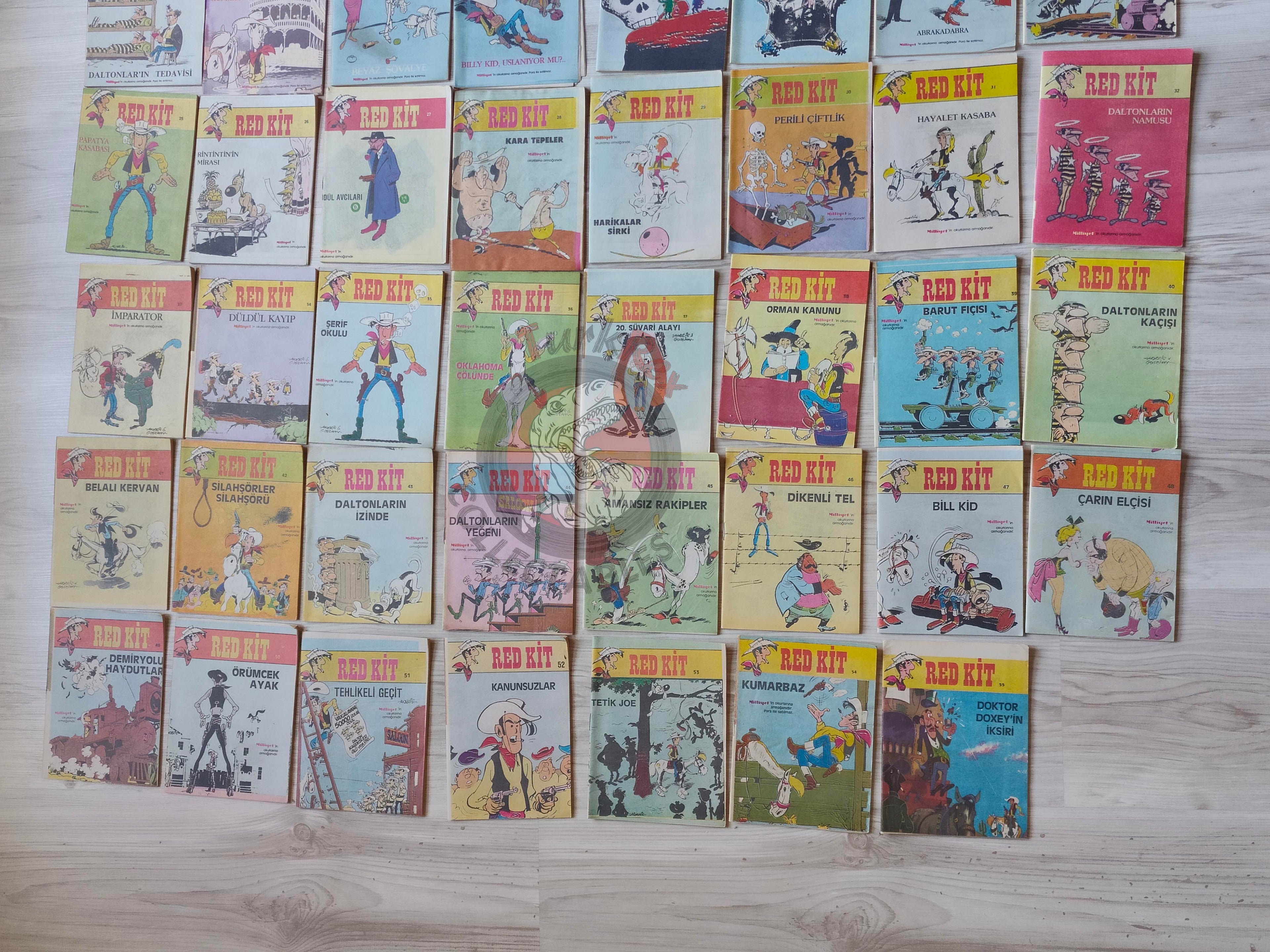 Lucky Luke Lot of 55 Complete Set 1988 Turkish Comic Turkey