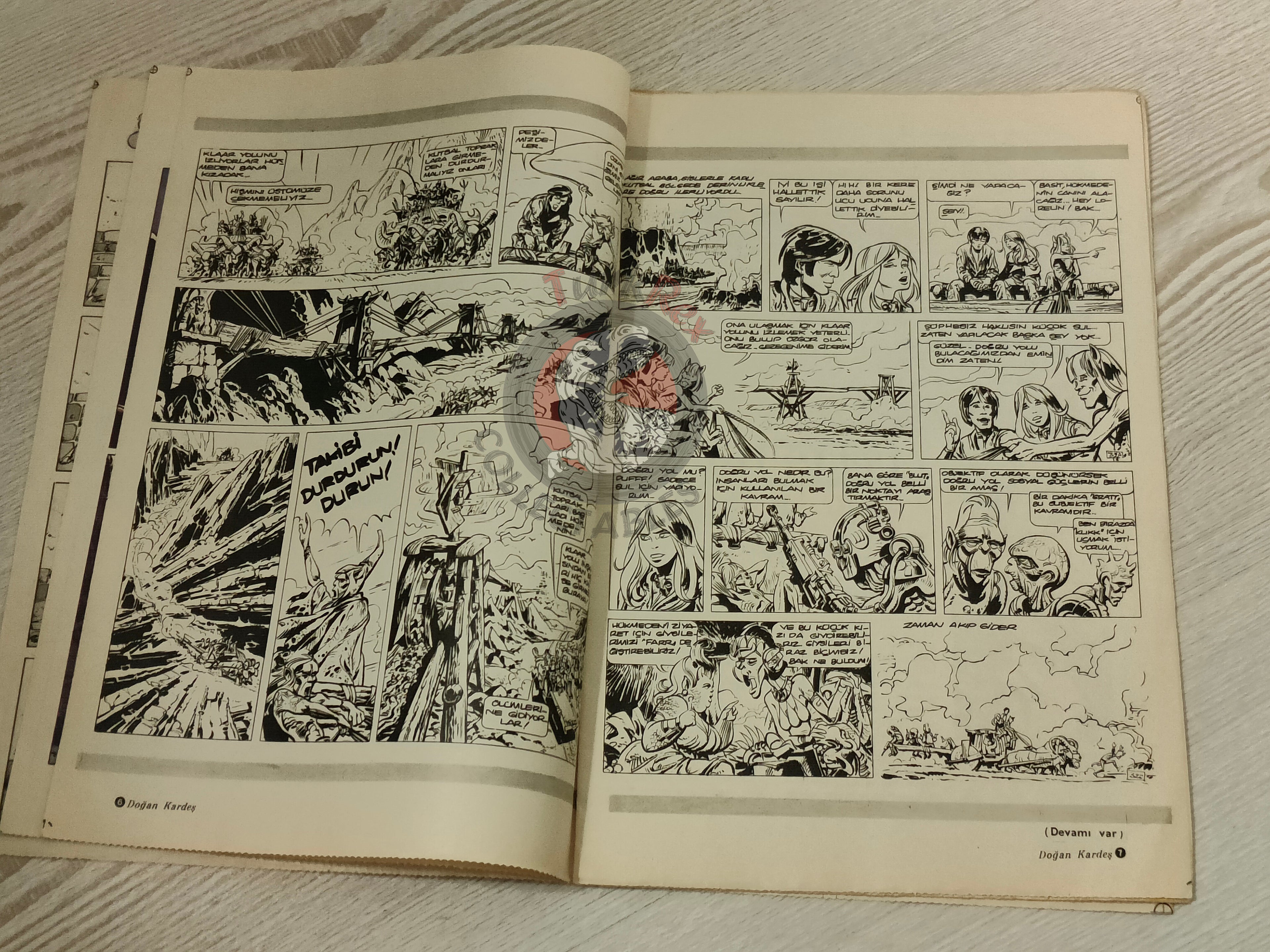 Doğan Kardeş 1975 Magazine #41 Turkish Comic Turkey Valérian and Laureline Smurfs Boule et Bill