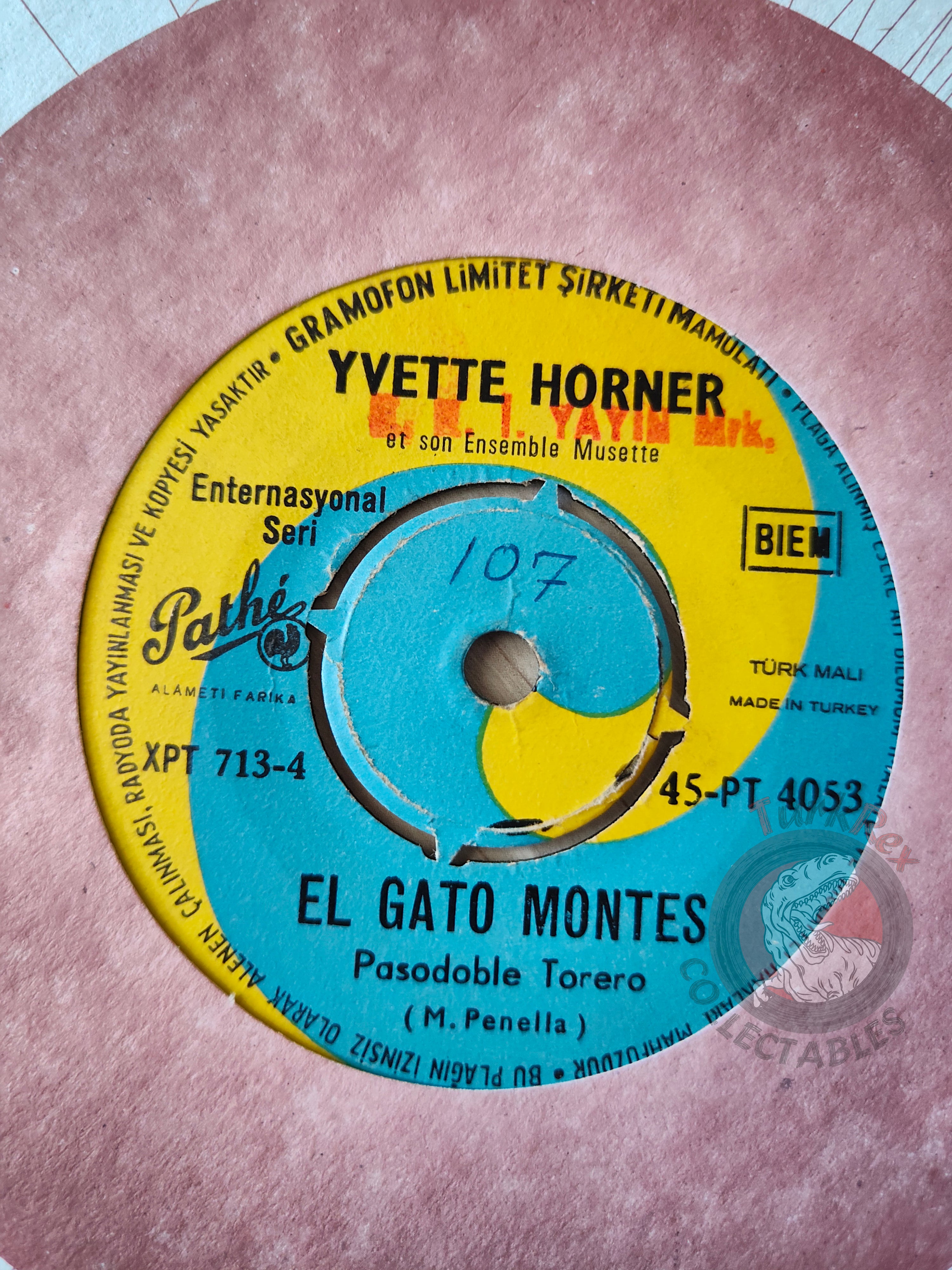 Yvette Horner  – El Gato Montes 7" Turkish Pressing Vinyl Turkey Edition