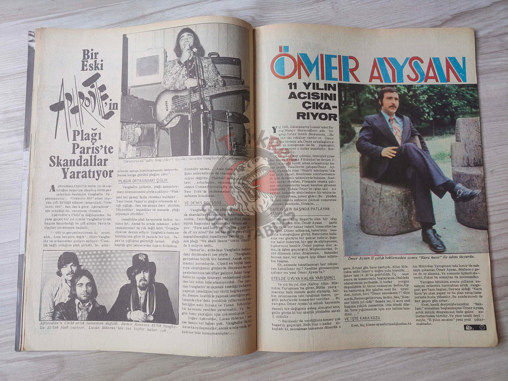 Hey 1972 Dalida Turkish Mag Turkey The Doors Led Zeppelin  Aphrodite’s Child T. Rex.