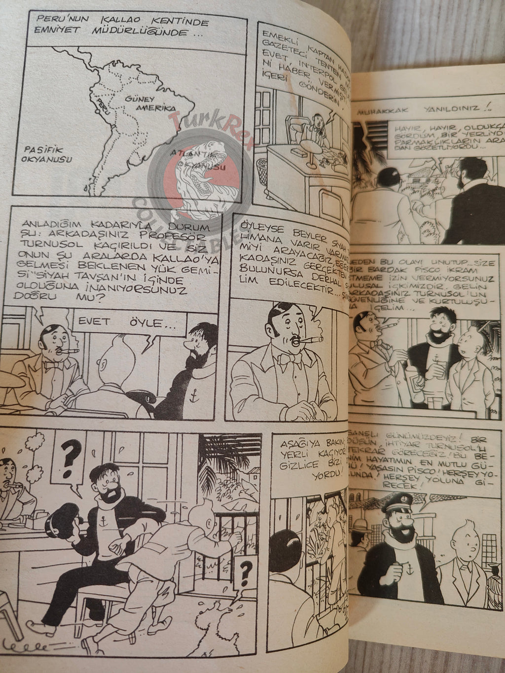 Tintin –  Prisoners of the Sun 1980s Turkish Edition Comic Turkey Complete