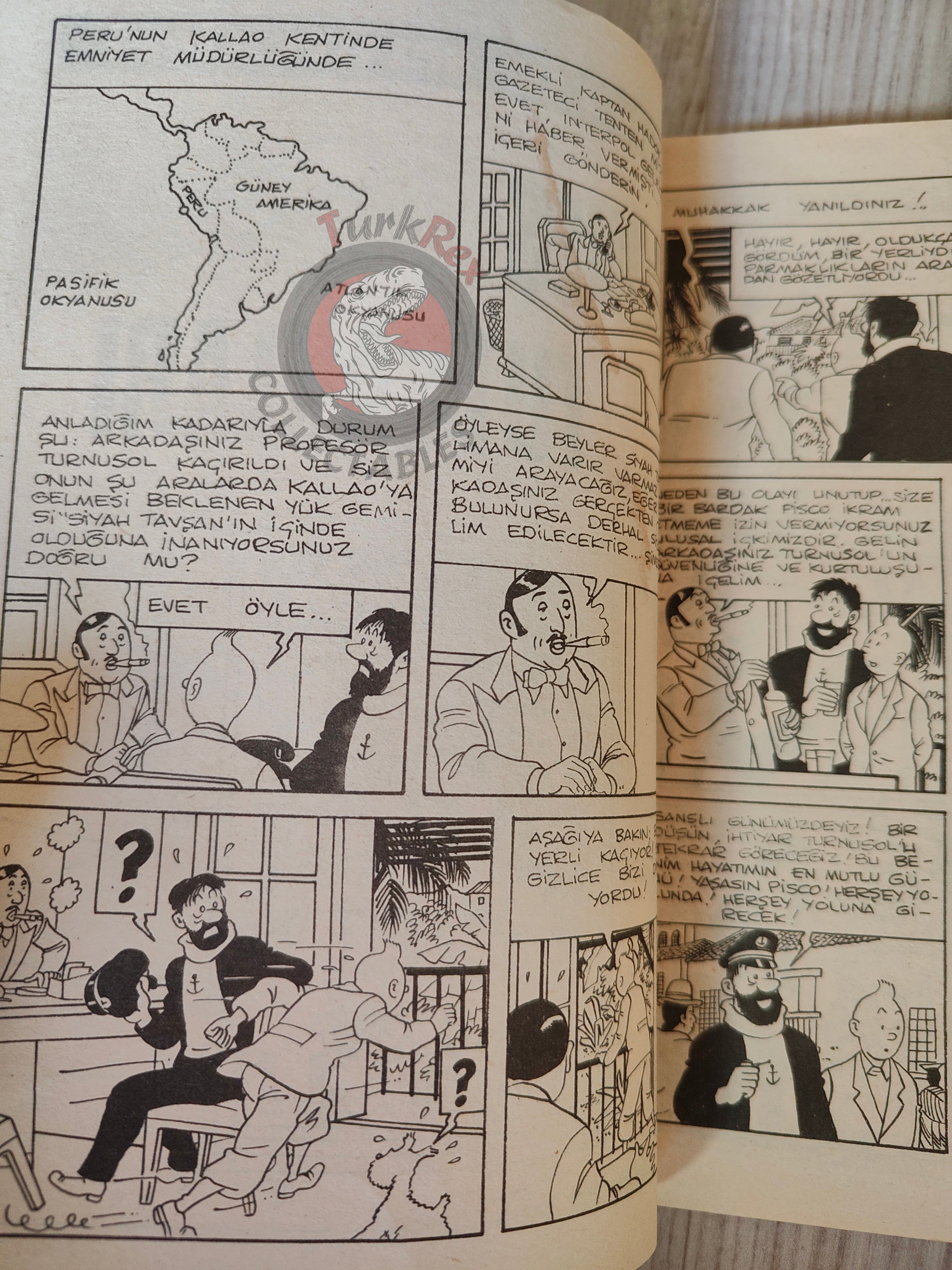 Tintin –  Prisoners of the Sun 1980s Turkish Edition Comic Turkey Complete