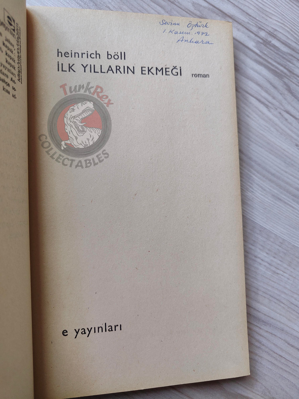 Heinrich Böll – The Bread of Those Early Years 1972 Turkish Book Turkey