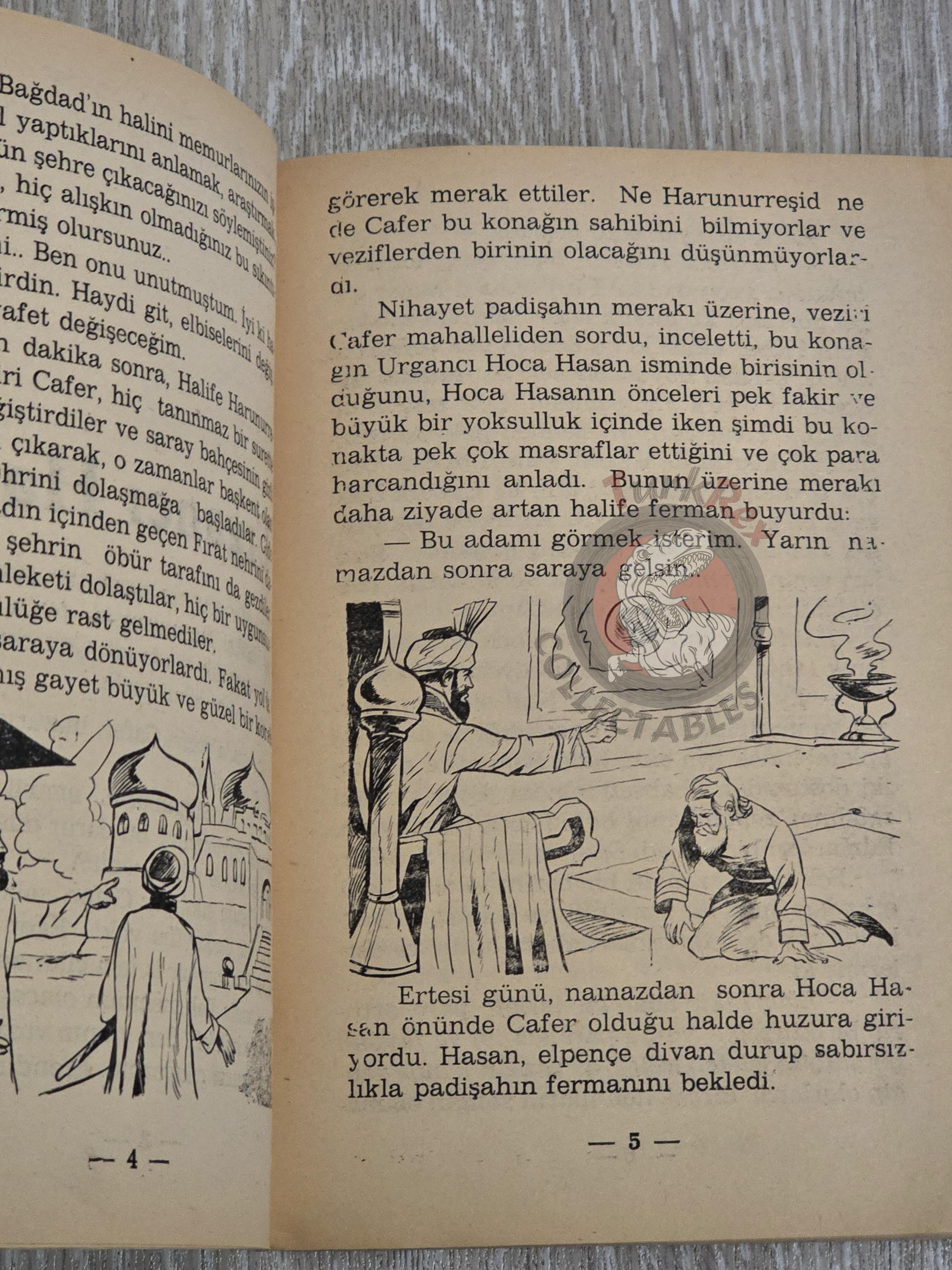 Hassan the Rope-Maker 1973 Turkish Book Turkey 1001 Nights Illustrated