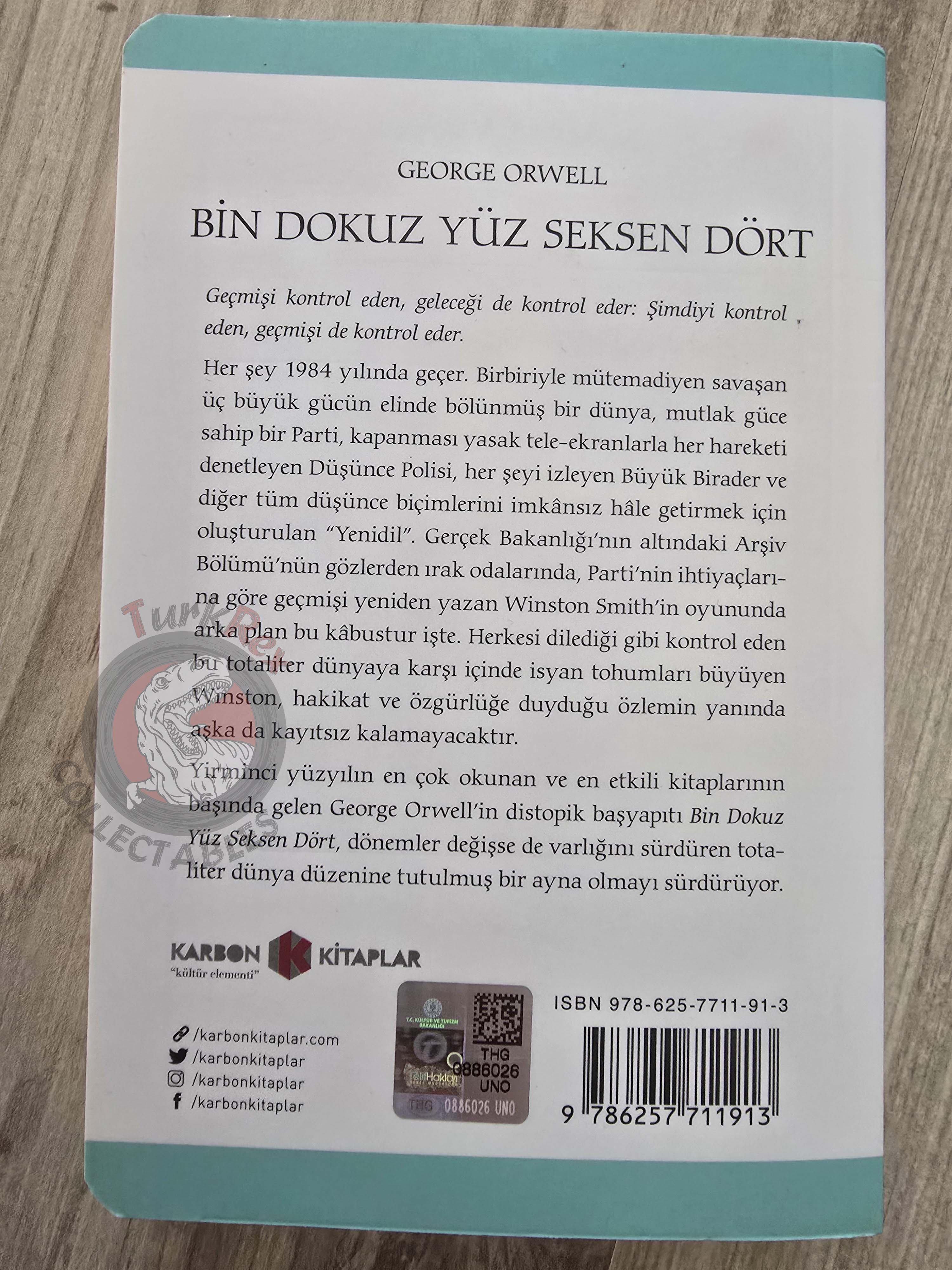George Orwell – Nineteen Eighty-Four 2021 Turkish Book Turkey 1984