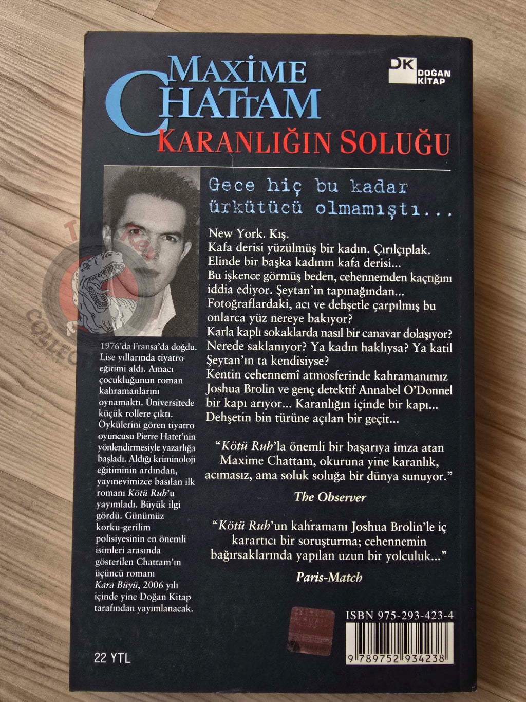 Maxime Chattam – In Tenebris 2006 Turkish Book Turkey