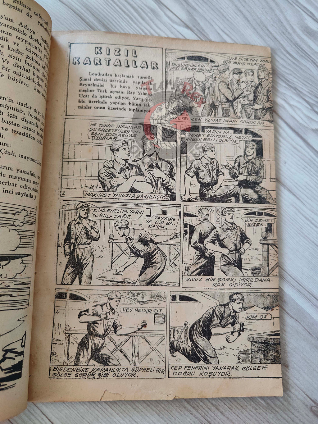 1001 Roman 1941 Red Eagles Turkish Comic Mag Turkey