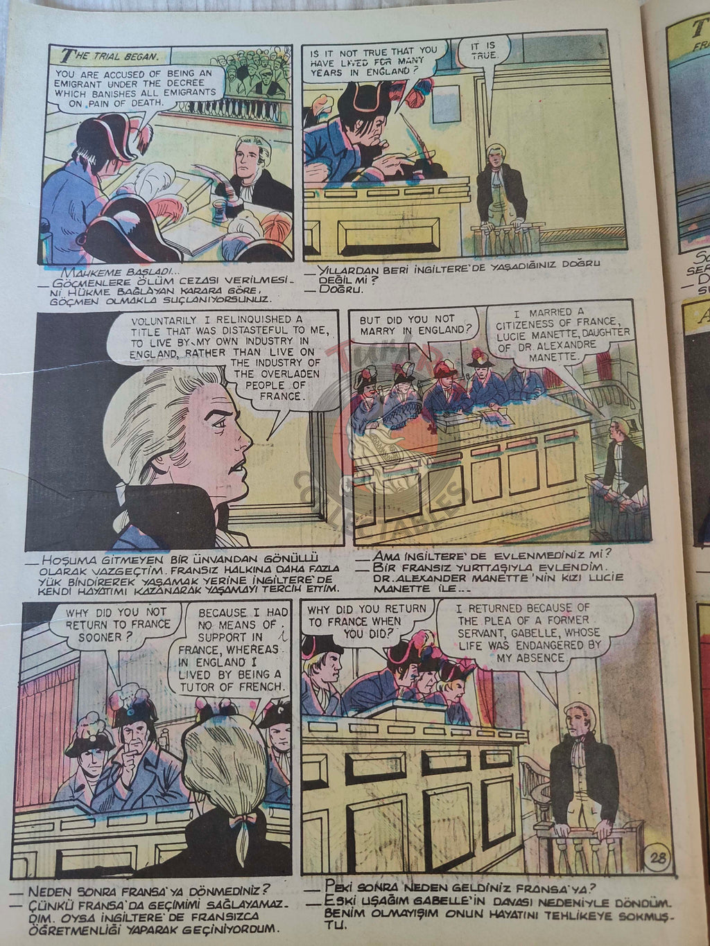 A Tale of Two Cities  – Charles Dickens Turkish Comic Turkey Classics Illustrated