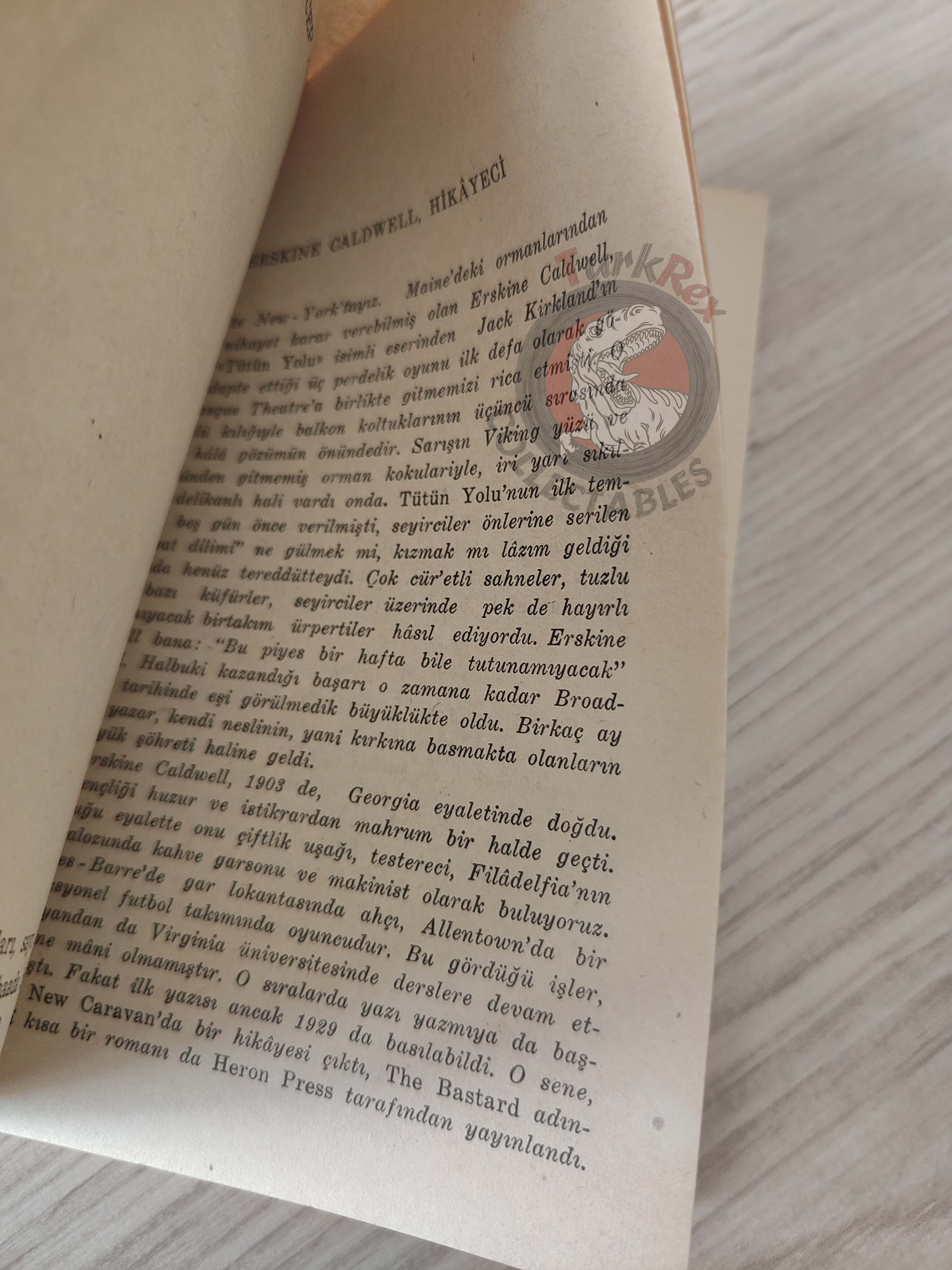 Erskine Caldwell – American Earth 1953 1st Turkish Book Turkey