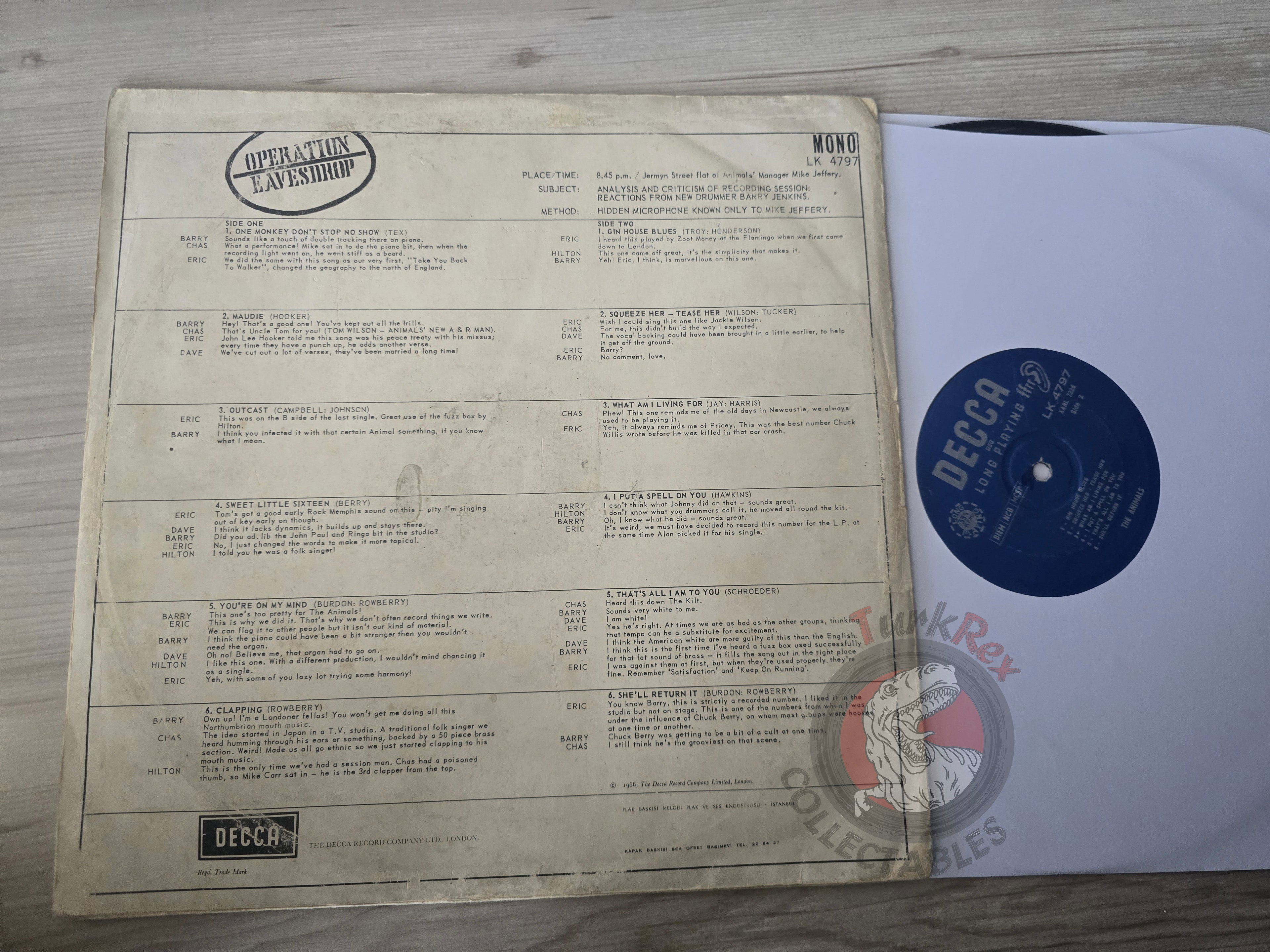The Animals – Animalisms Turkish Pressing Vinyl Turkey Edition
