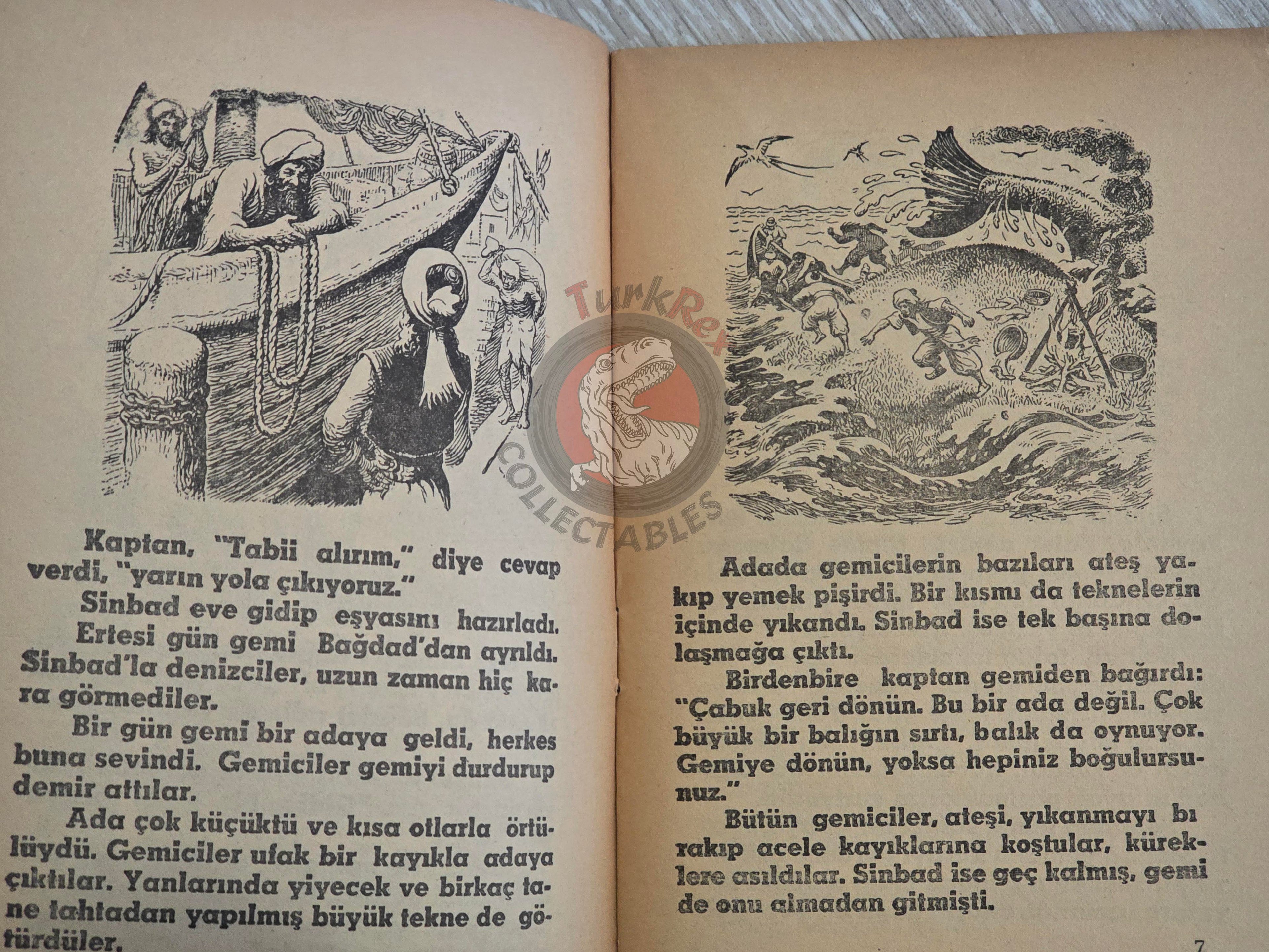 Sinbad the Sailor 1977 Turkish Book Turkey 1001 Nights Illustrated