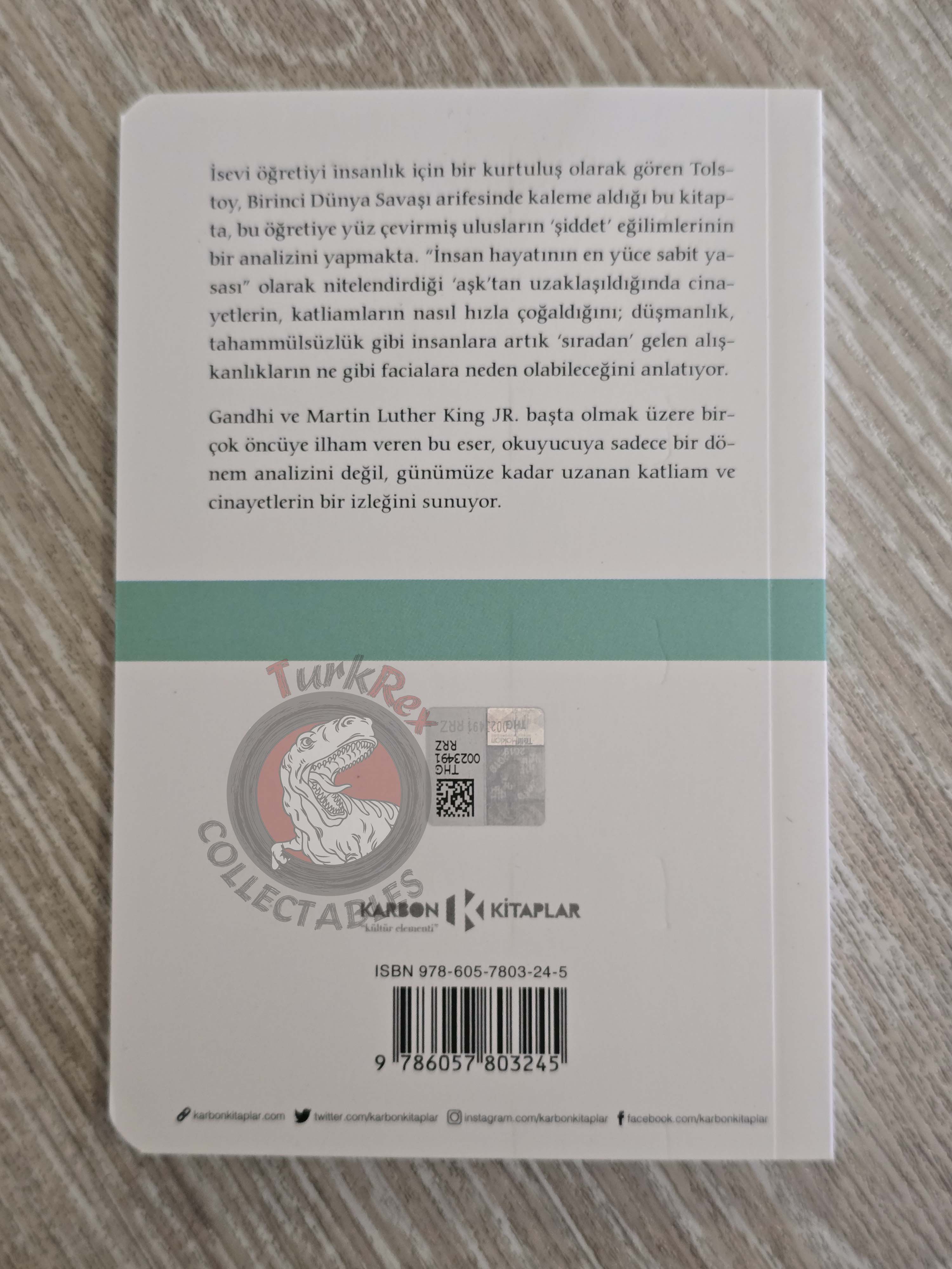 Leo Tolstoy – The Law of Love and the Law of Violence 2019 Turkish Book Turkey