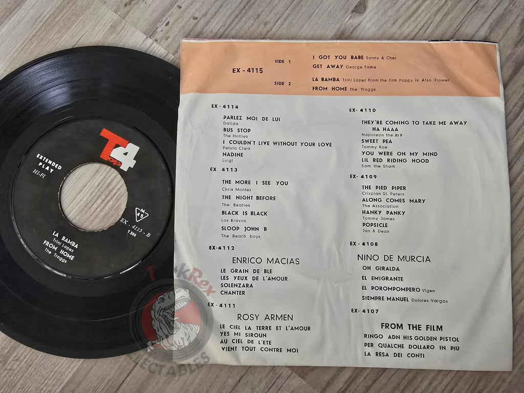 Sonny & Cher / Georgie Fame / The Troggs 7" Iran Pressing Vinyl Iranian Edition