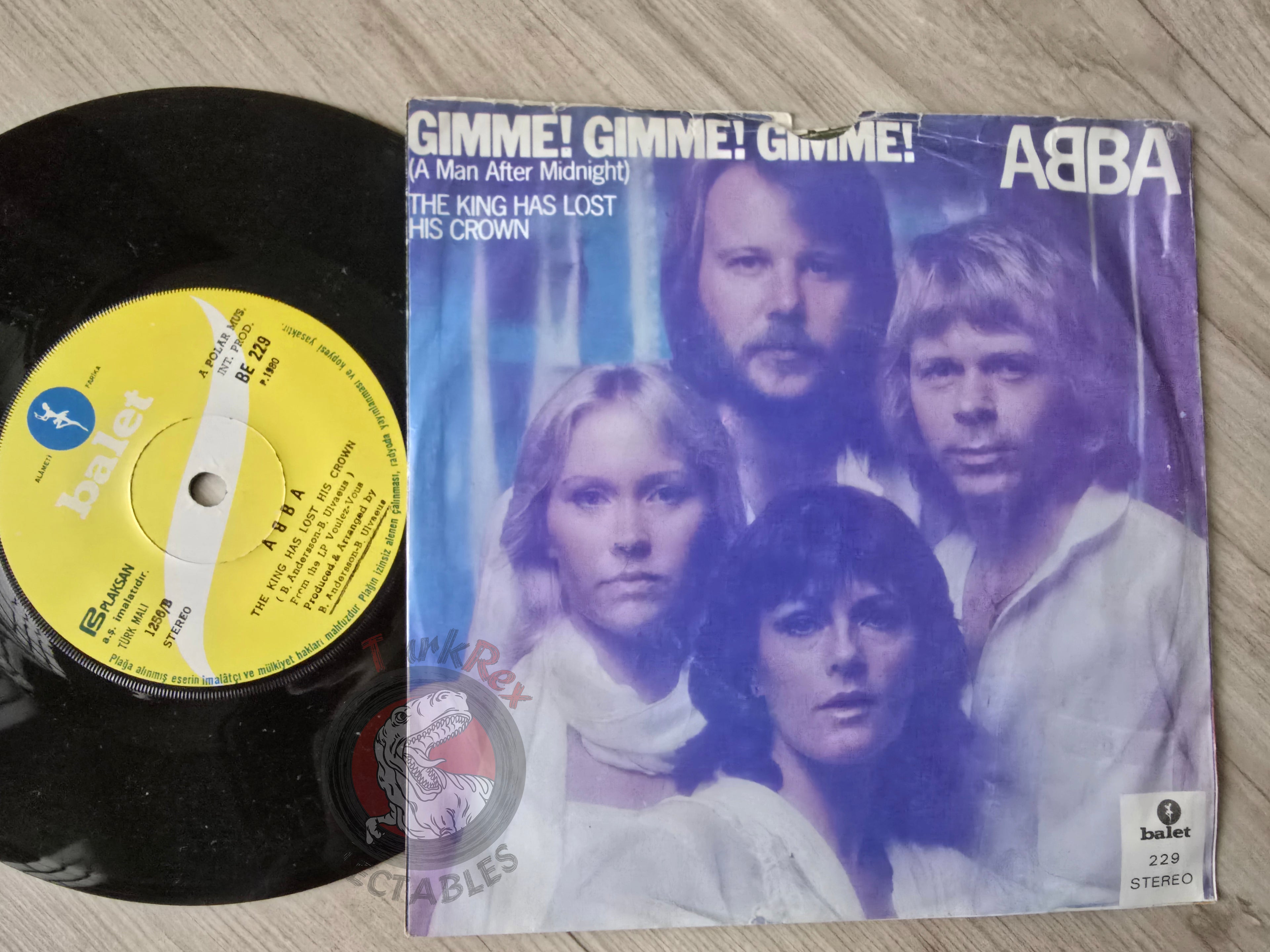ABBA – Gimme! Gimme! Gimme! 7" Turkish Pressing Vinyl Turkey Edition