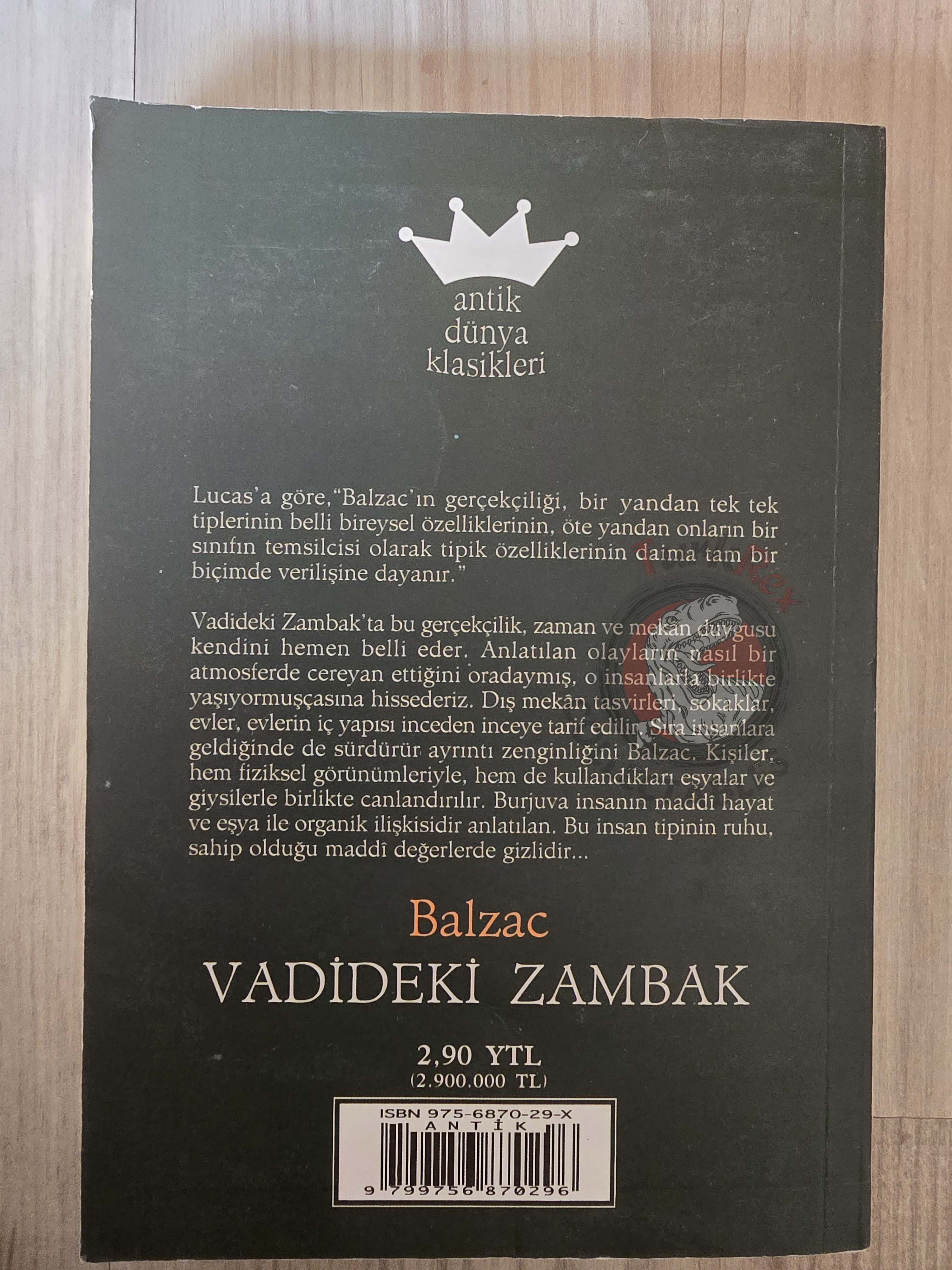Honoré de Balzac – The Lily of the Valley Turkish Book Turkey