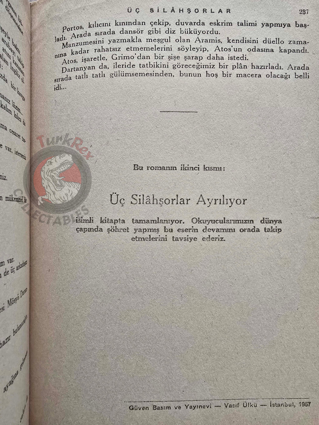 Alexandre Dumas –  The Three Musketeers 1957 Turkish Book Turkey