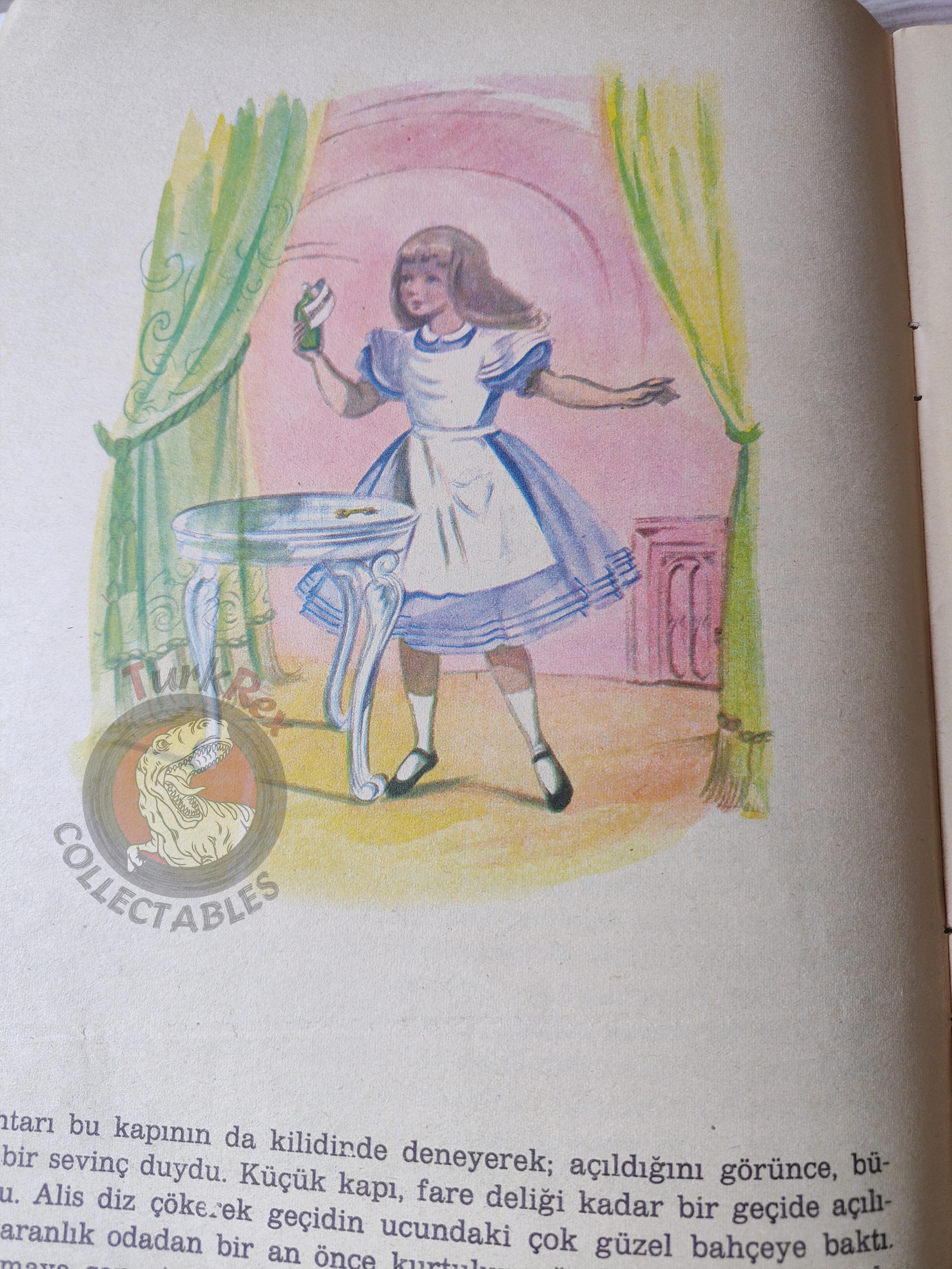 Lewis Carroll – Alice in Wonderland 1988 Turkish Book Turkey Illustrated Alice Huertas