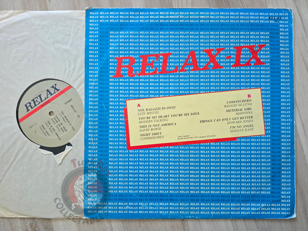 Various – Relax IX Turkish Pressing Vinyl Turkey Edition David Bowie