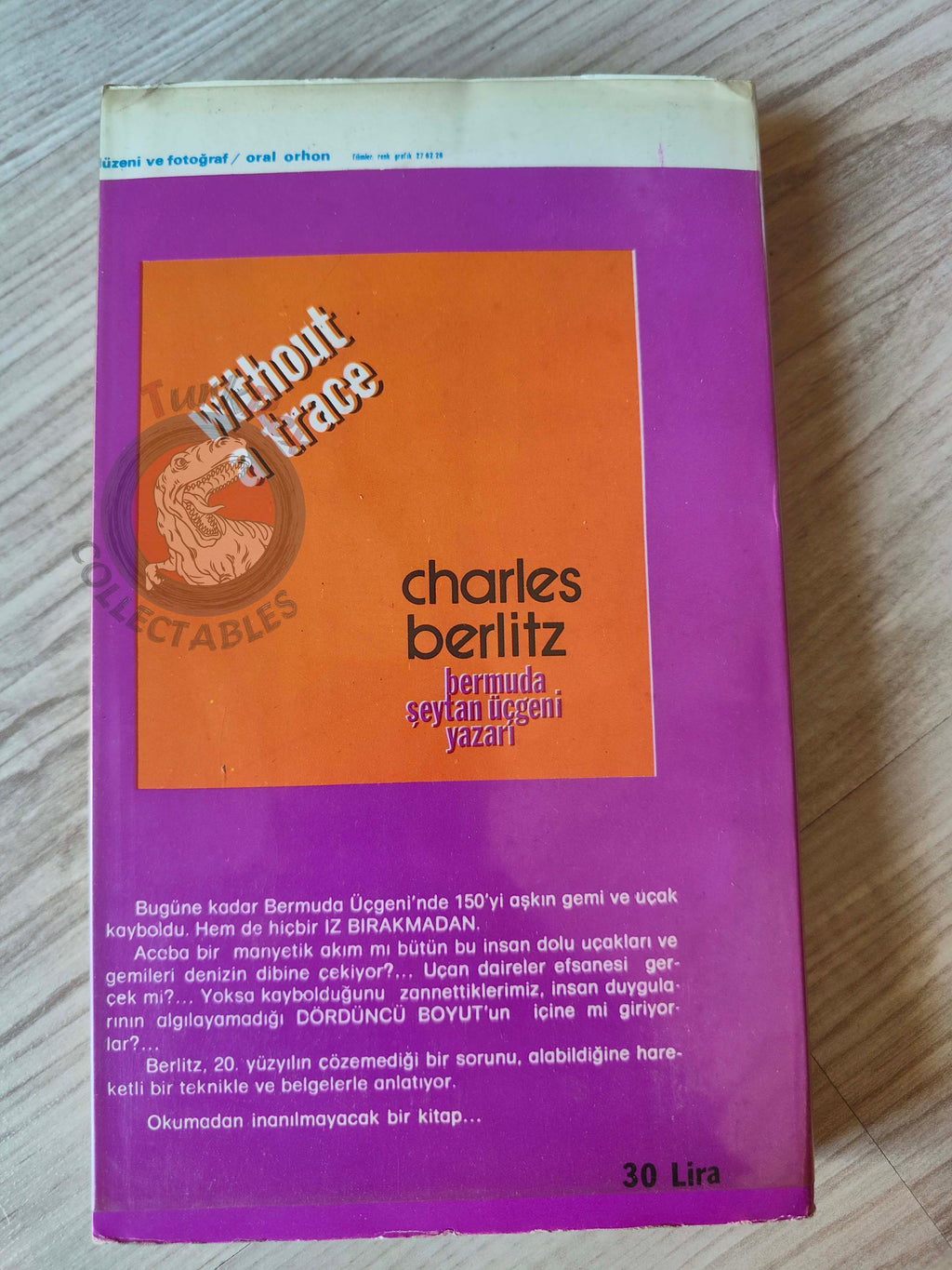 Charles Berlitz – Without a Trace 1977 1st Turkish Book Turkey