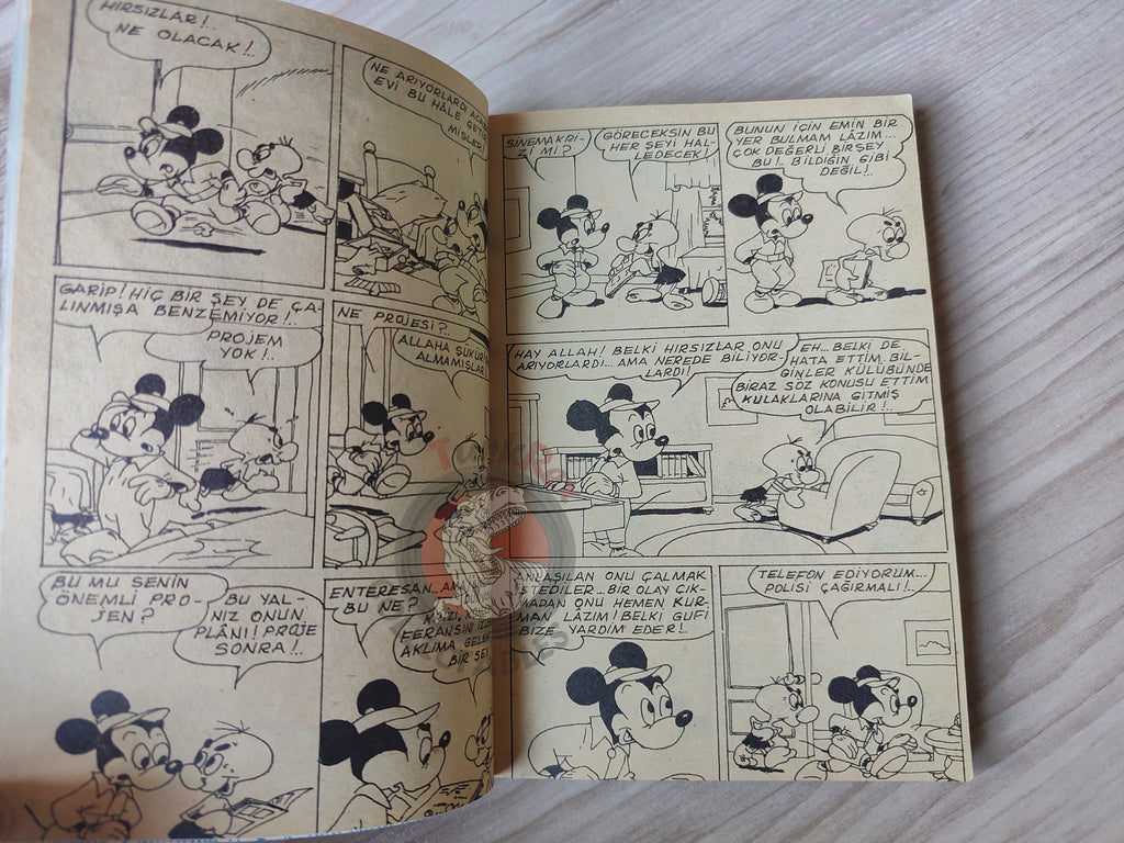 Mickey Mouse Mag Volume #2 1970 Turkish Comic Turkey Walt Disney Donald Duck
