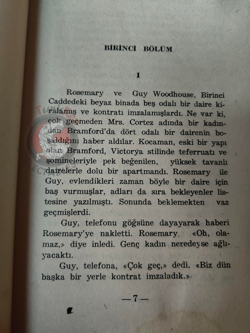 Ira Levin – Rosemary's Baby 1971 1st Turkish Book Turkey