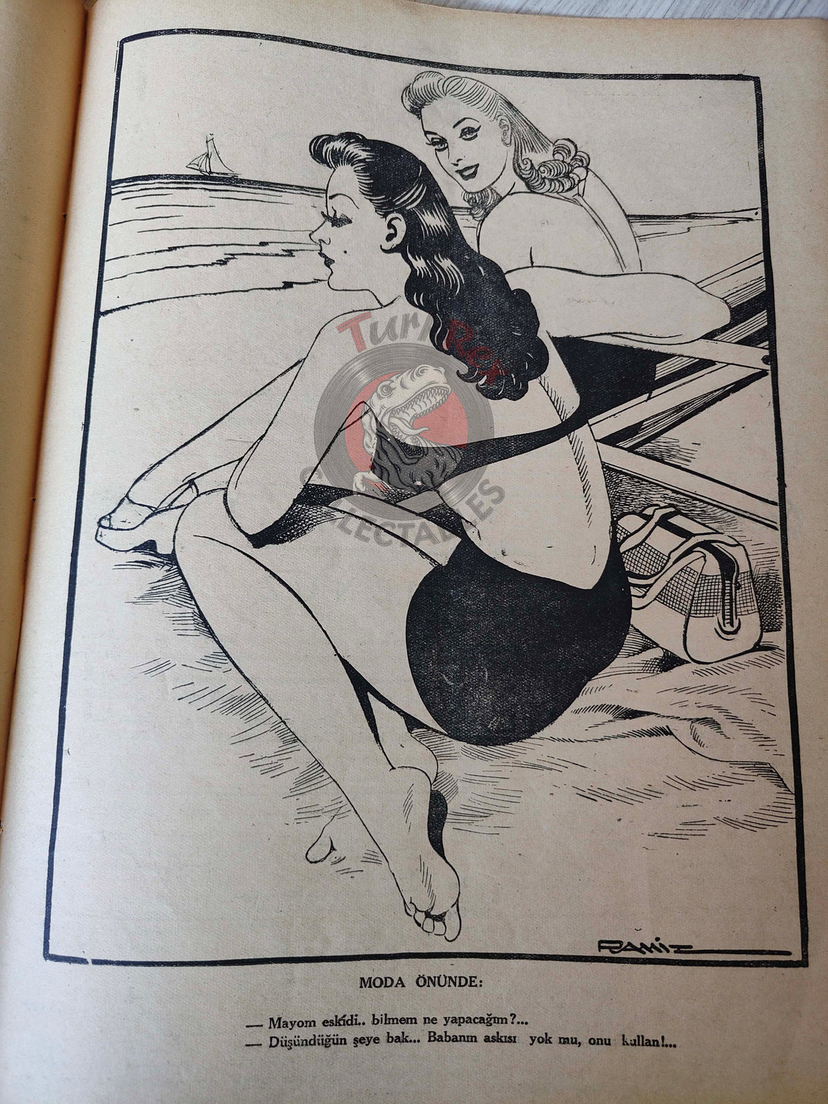 Karikatür 1944 Humor Magazine Turkish Turkey The Allies WW2 era Joseph Goebbels Germany