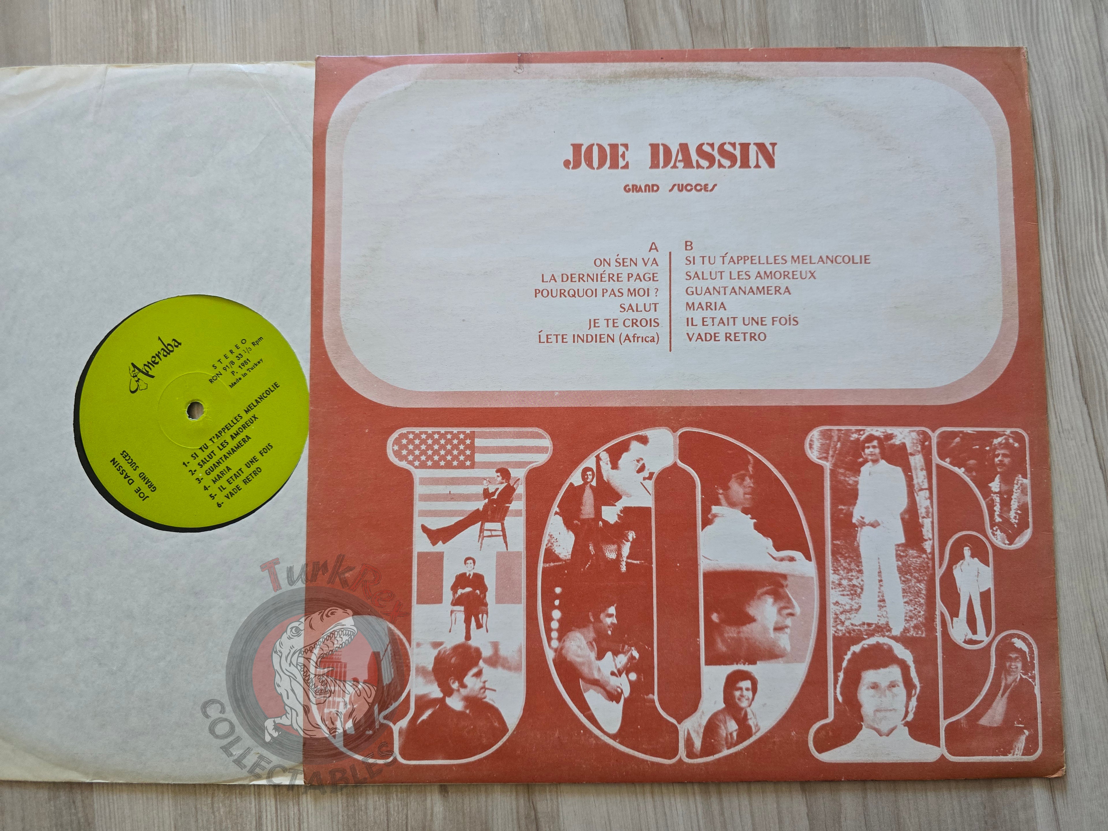 Joe Dassin – Grands Succès Turkish Pressing Vinyl Turkey Edition